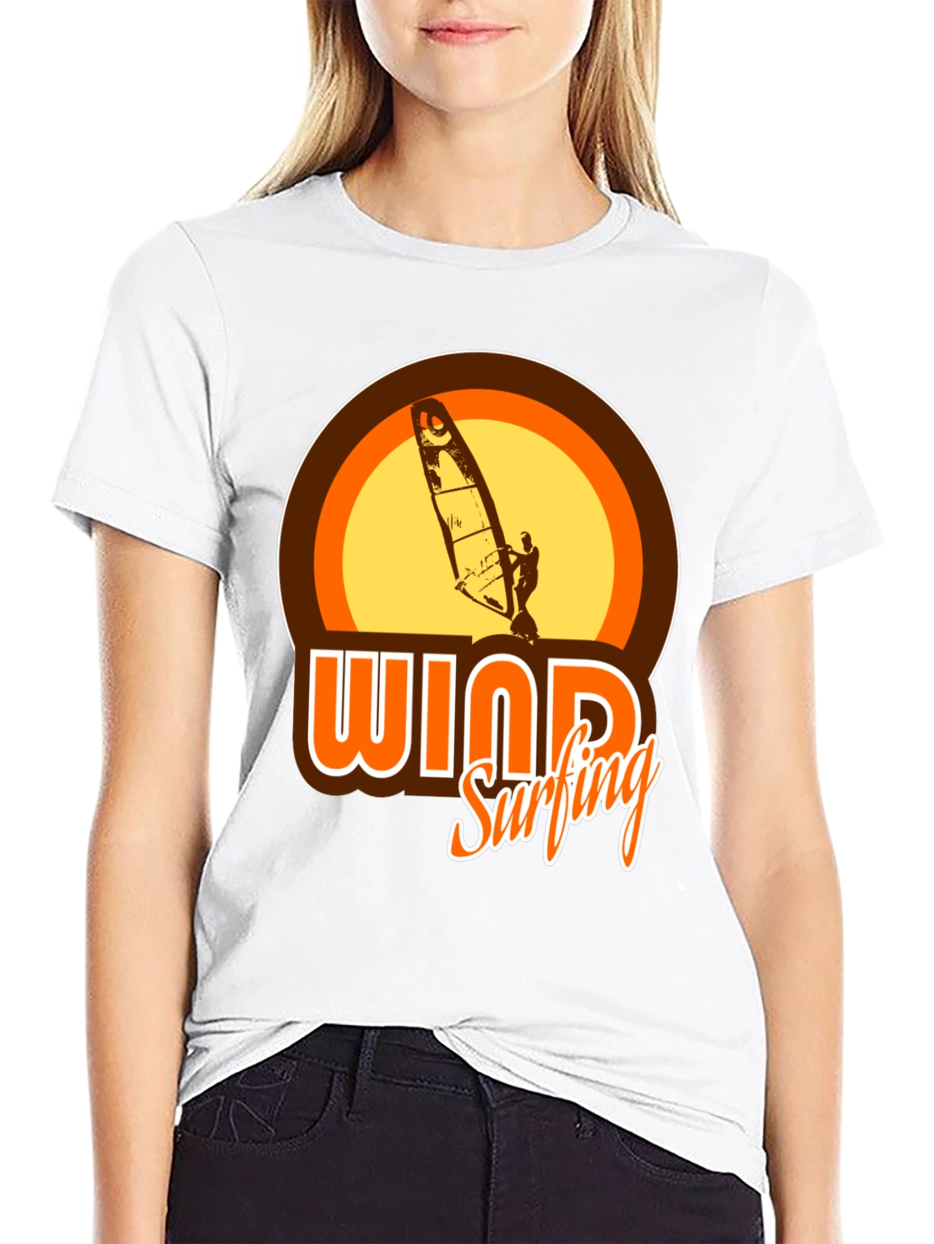 Windsurfing Graphic Tee - Retro Style T-Shirt