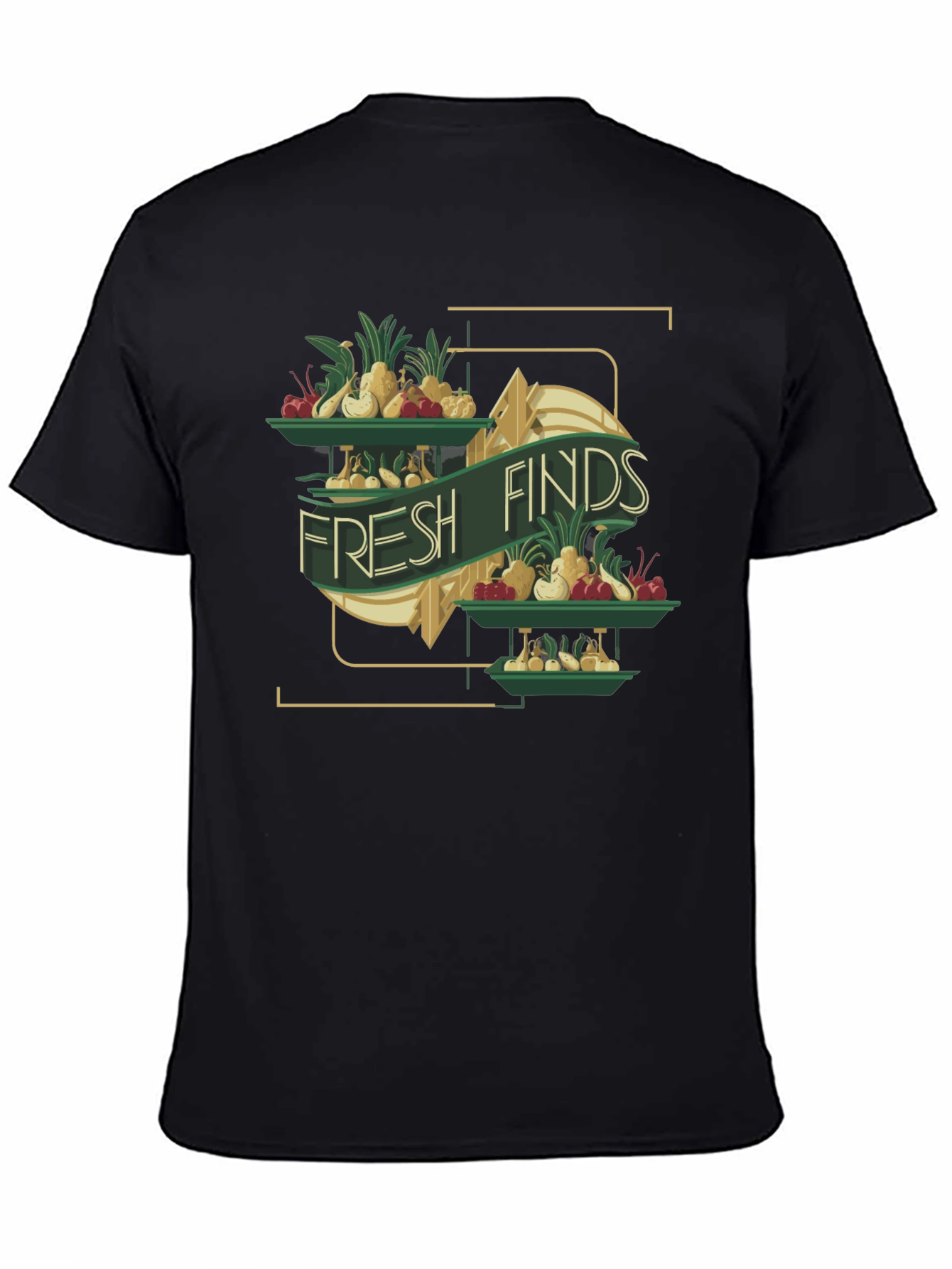 Fresh Finds Graphic Tee - Black Cotton T-Shirt