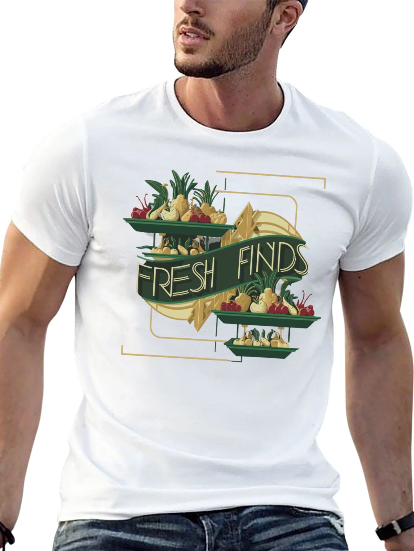 Fresh Finds Graphic Tee - Black Cotton T-Shirt