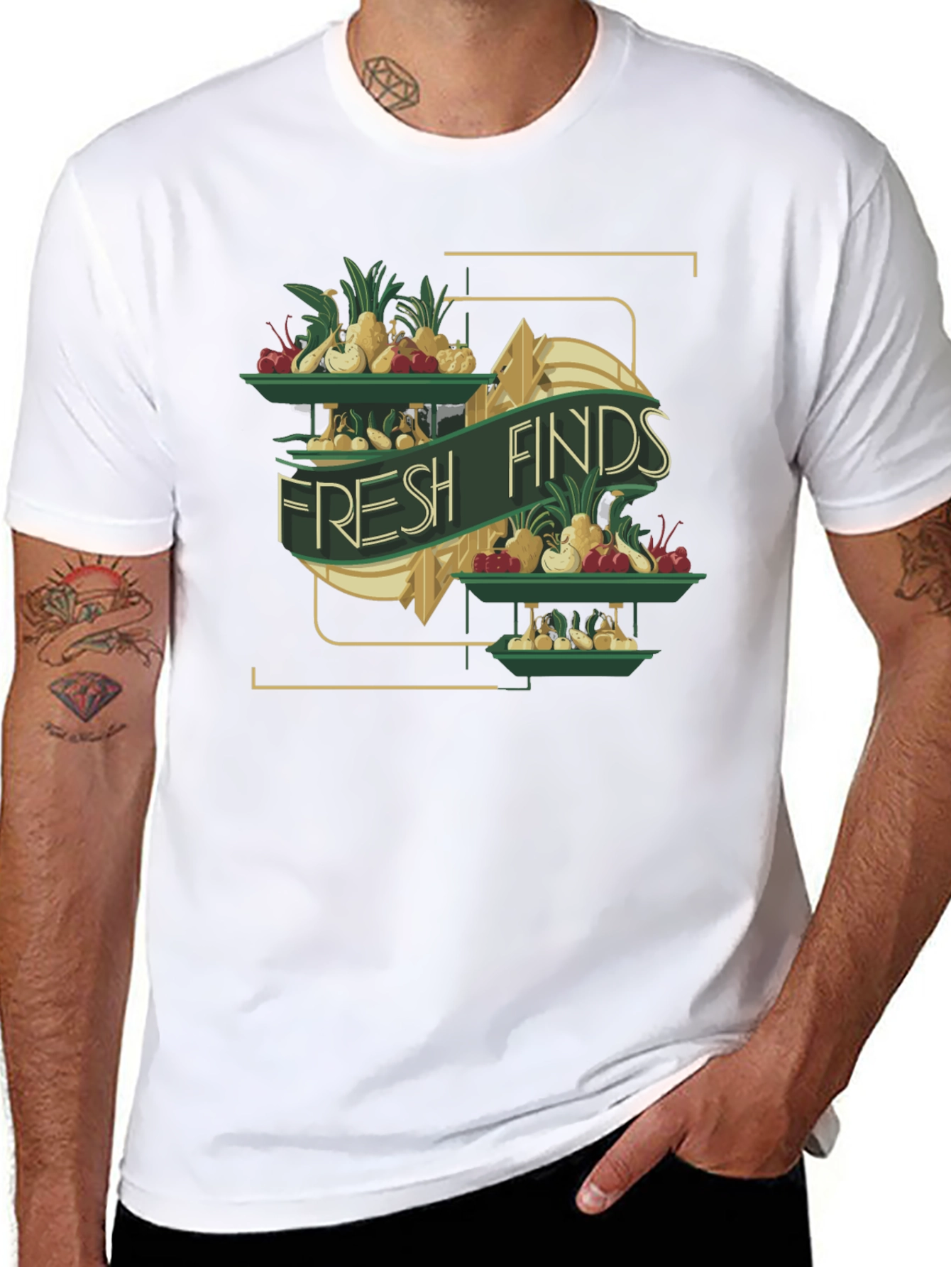 Fresh Finds Graphic Tee - Black Cotton T-Shirt