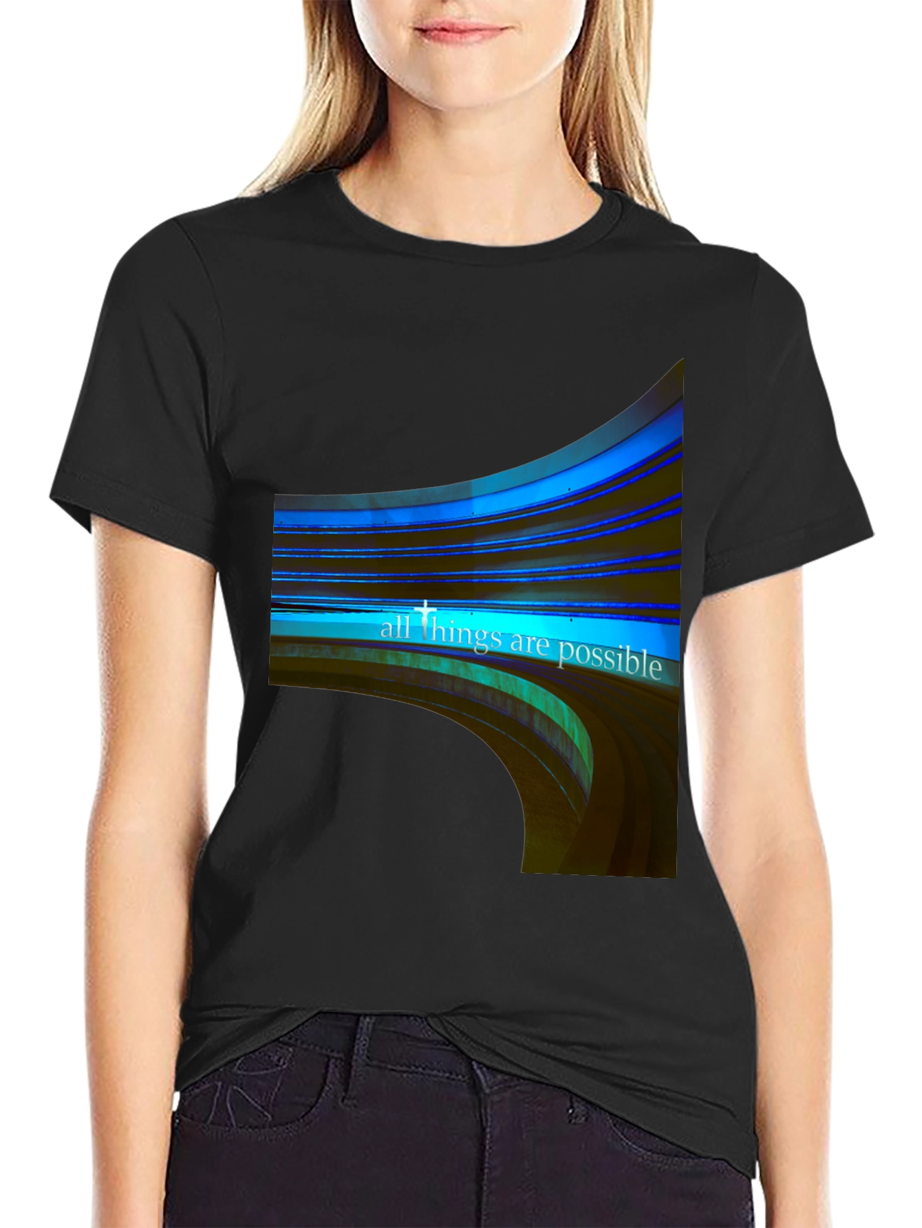 All Things Possible Graphic Black Tee