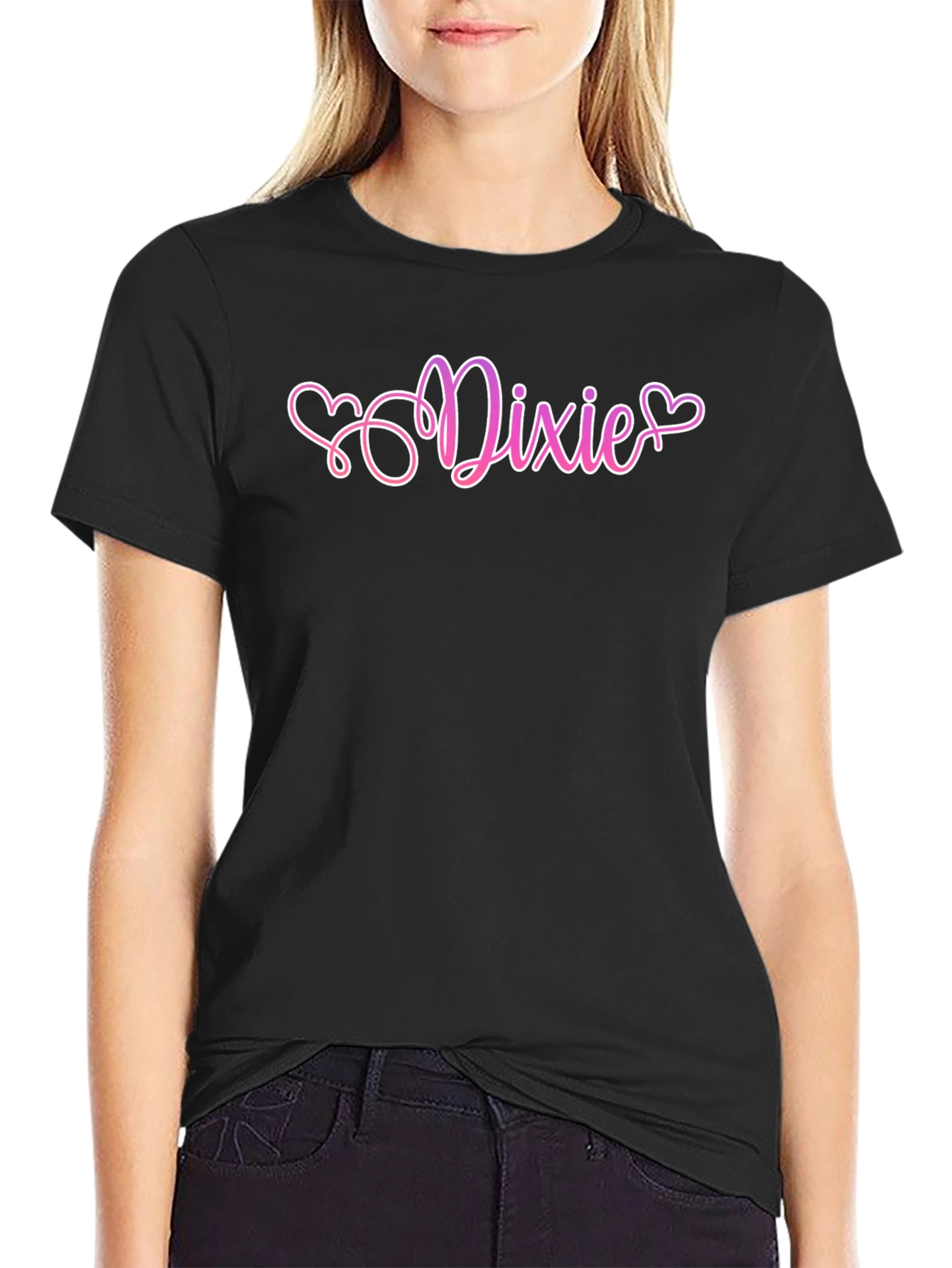 Dixie Heart Graphic Black T-Shirt