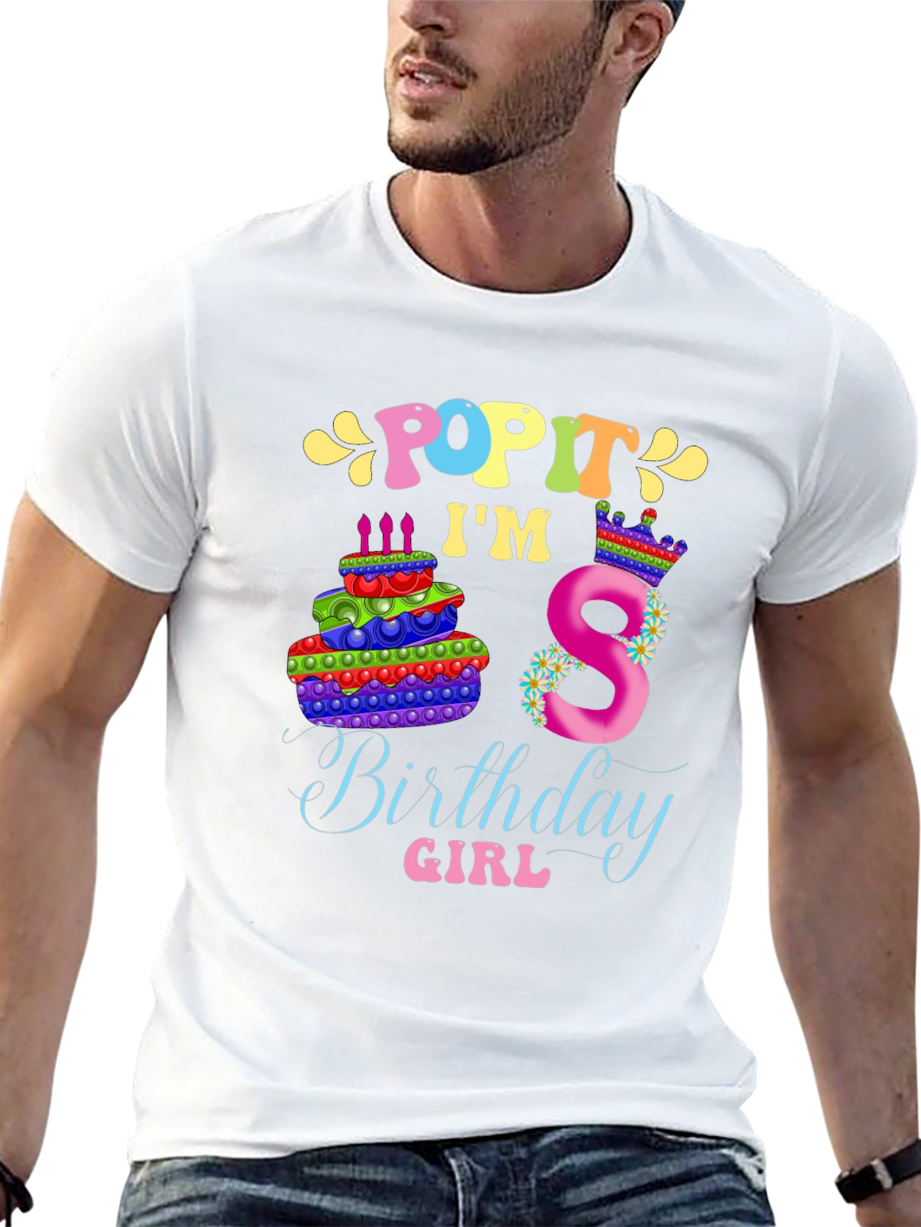 Pop It 8th Birthday Girl T-Shirt