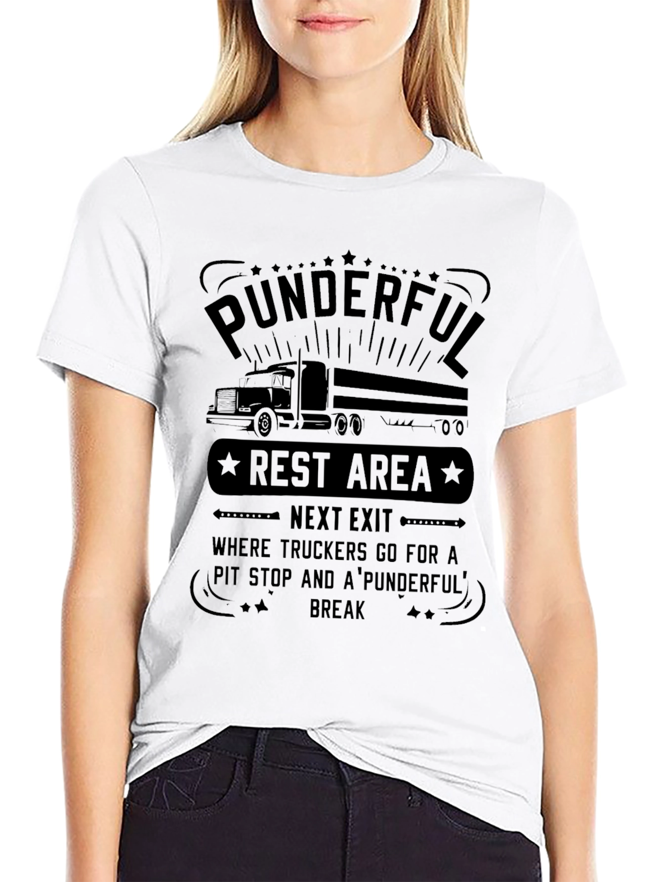 Punderful Rest Area Trucker T-Shirt