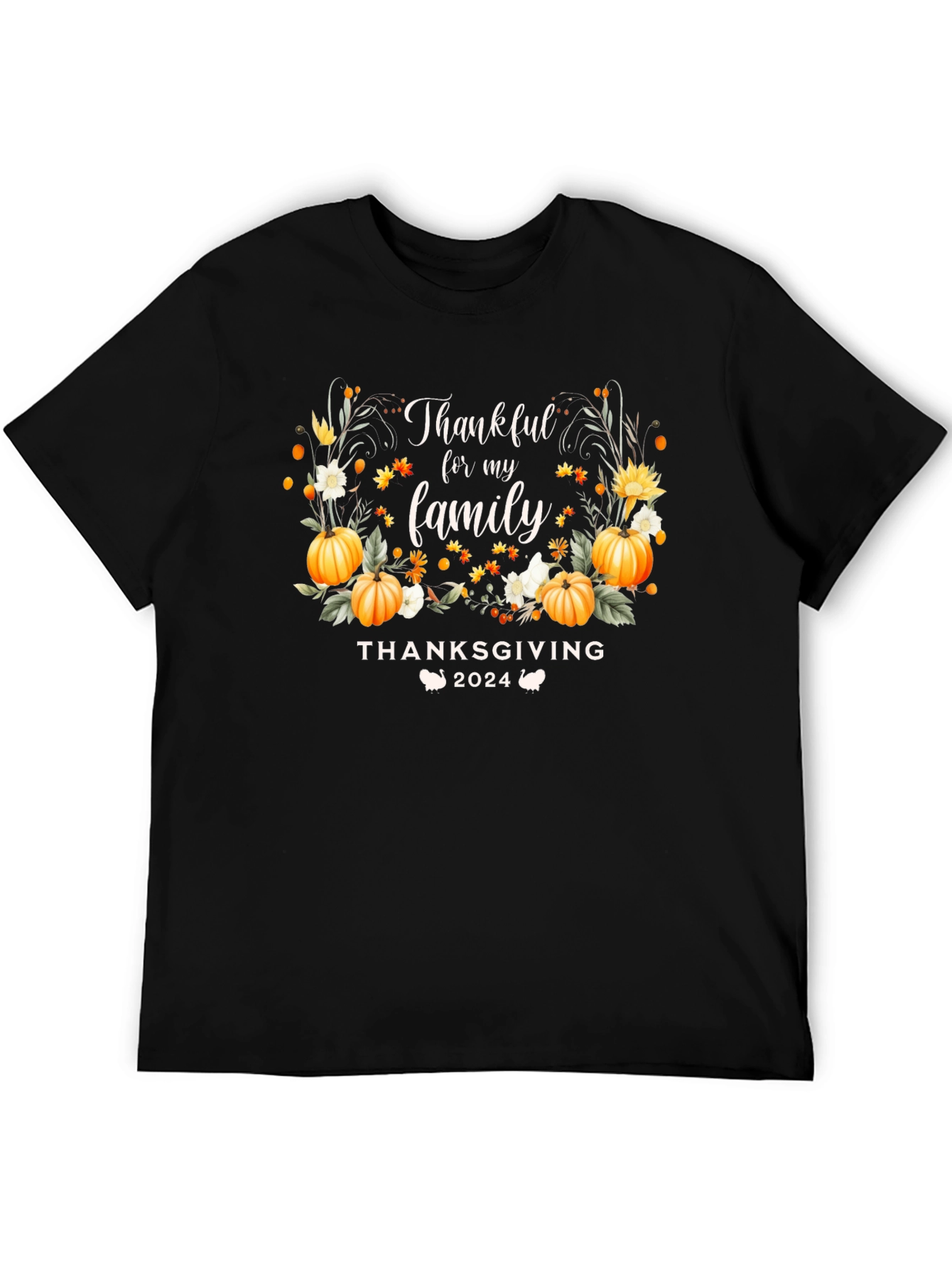 Thankful for Family Thanksgiving 2024 T-Shirt