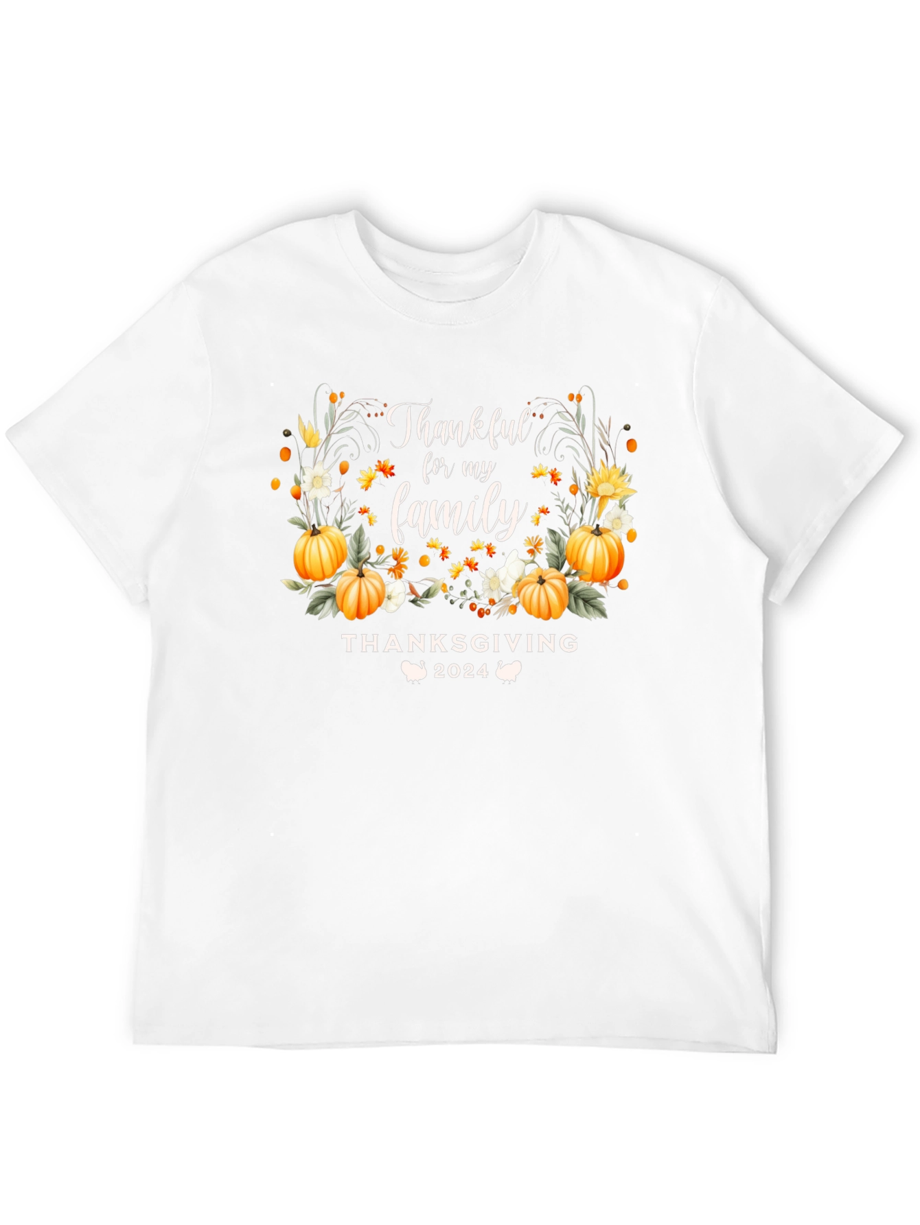 Thankful for Family Thanksgiving 2024 T-Shirt