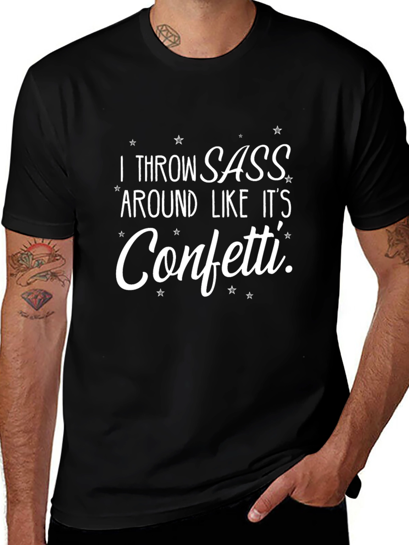 I Throw Sass T-Shirt - Funny Slogan Tee