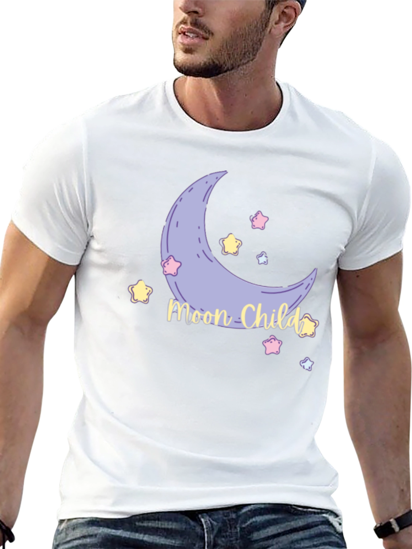 Moon Child Graphic Tee - Unisex Soft Cotton T-Shirt