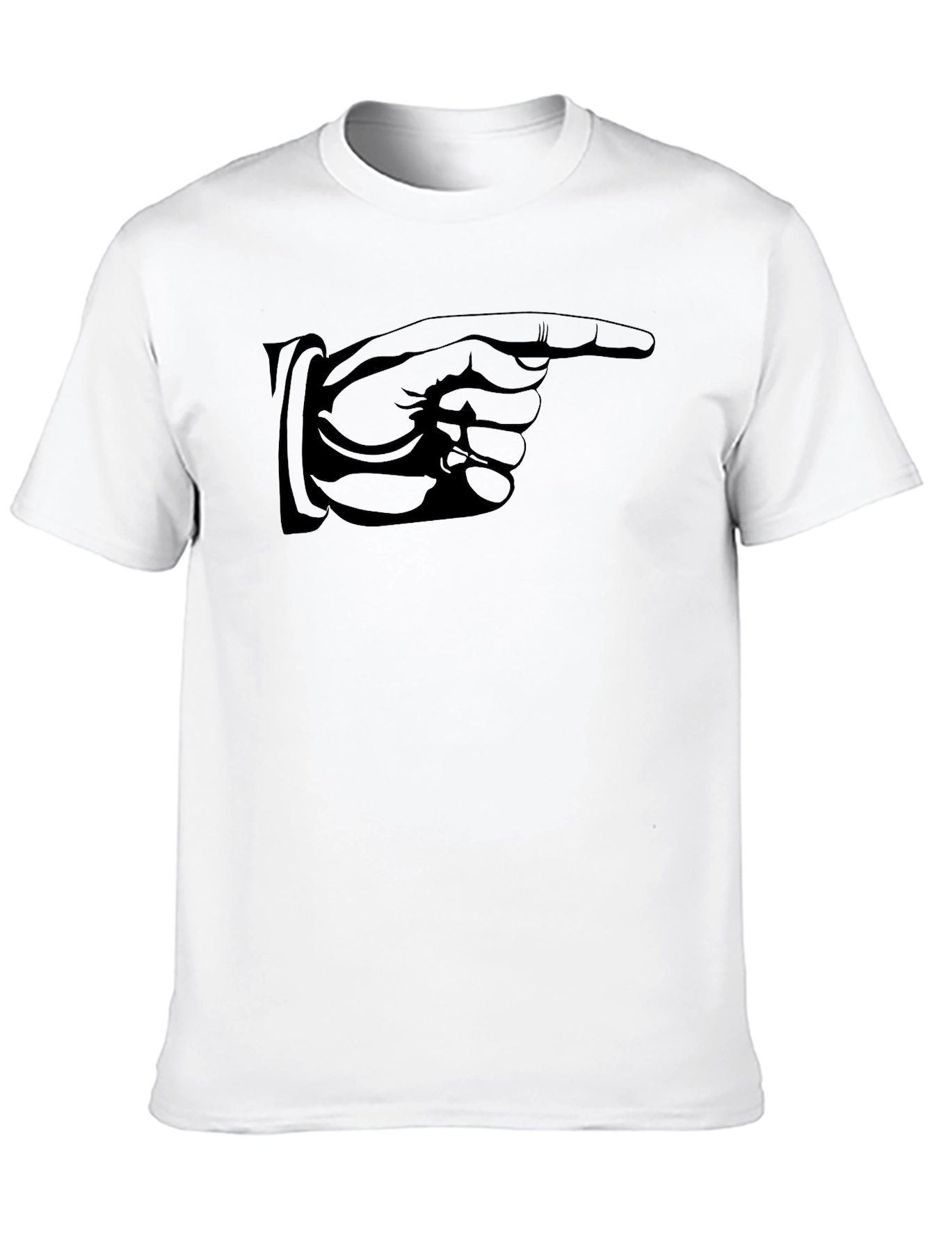 Pointing Finger Graphic T-Shirt - Black