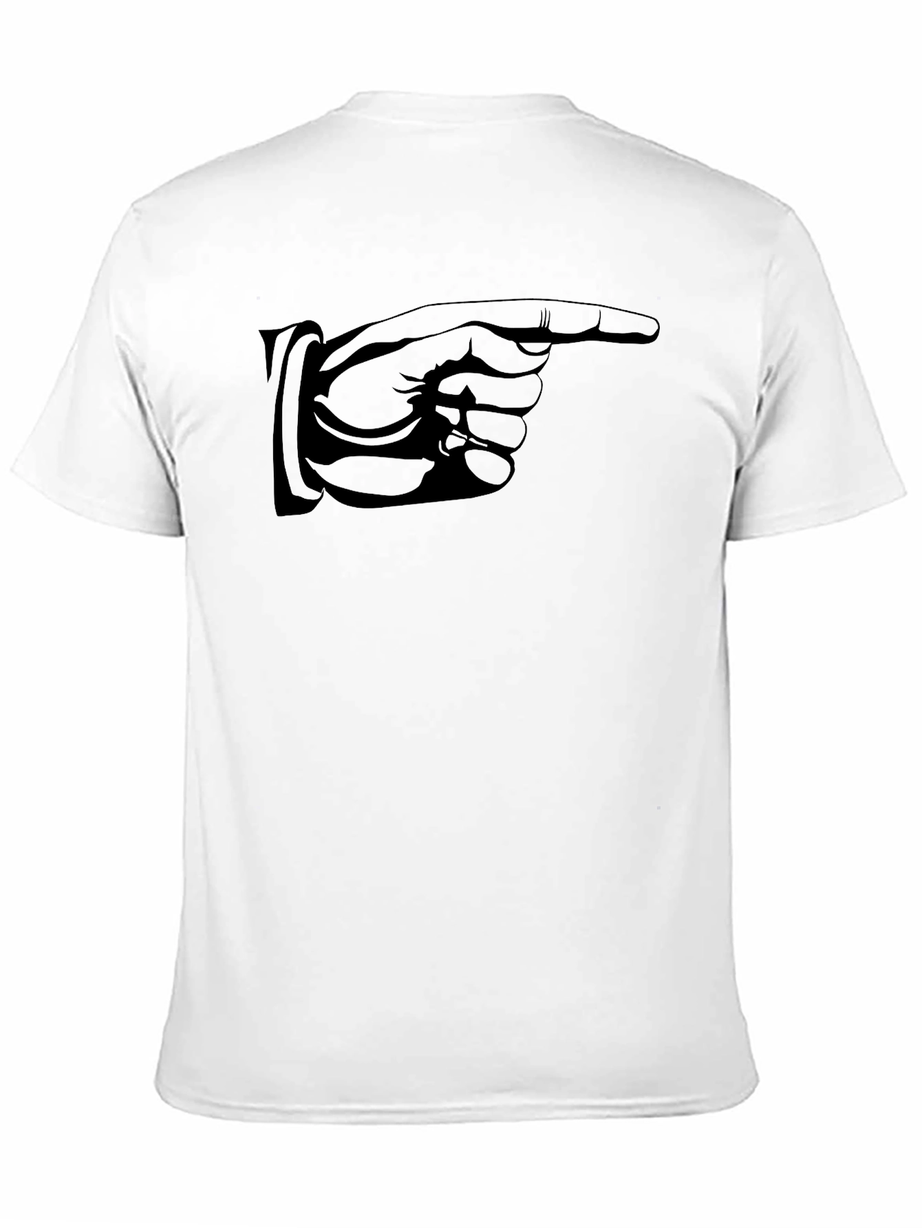 Pointing Finger Graphic T-Shirt - Black