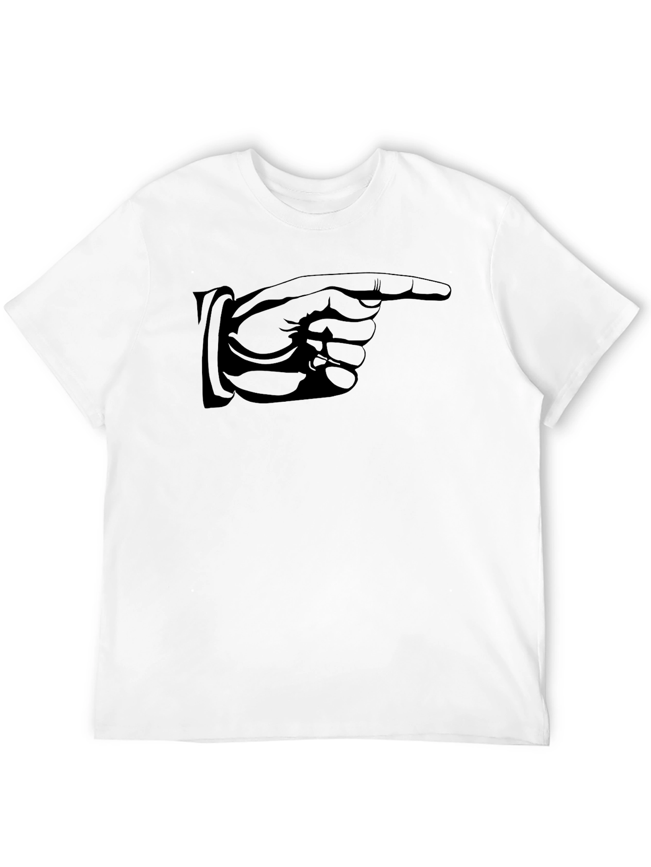 Pointing Finger Graphic T-Shirt - Black