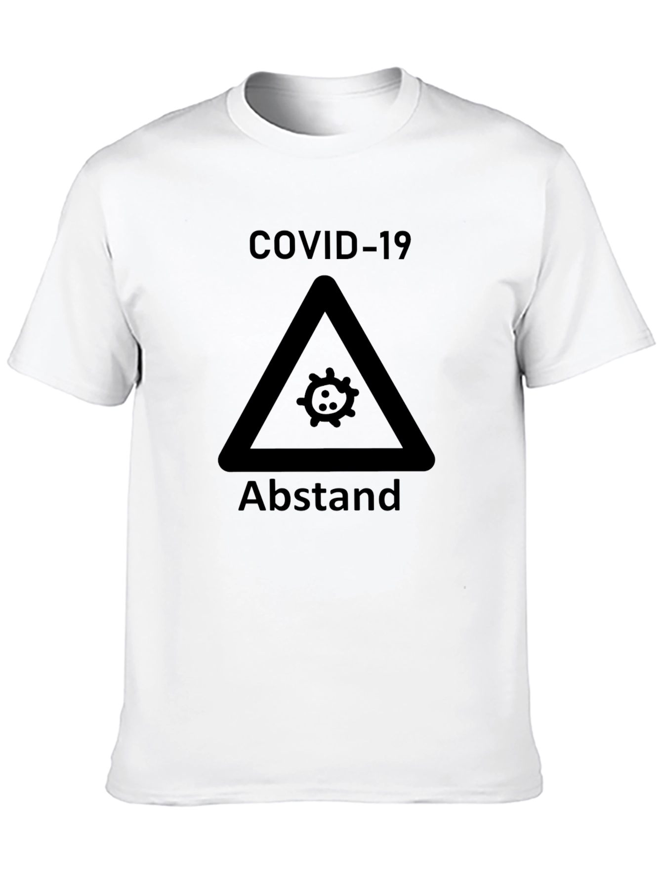 COVID-19 Abstand Black Graphic Tee