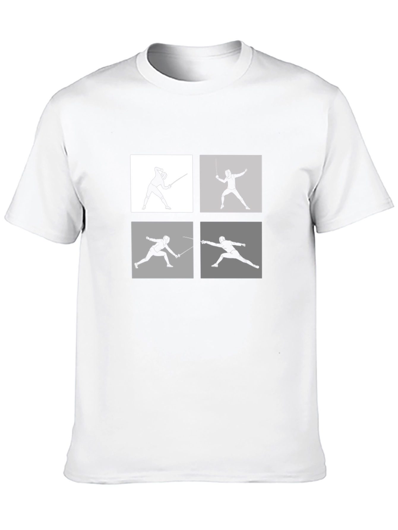 Fencing Silhouette Black T-Shirt
