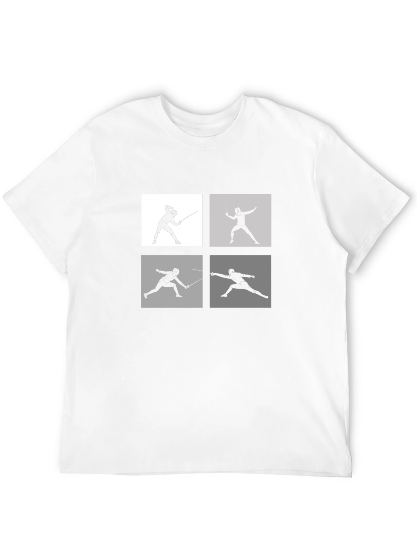 Fencing Silhouette Black T-Shirt