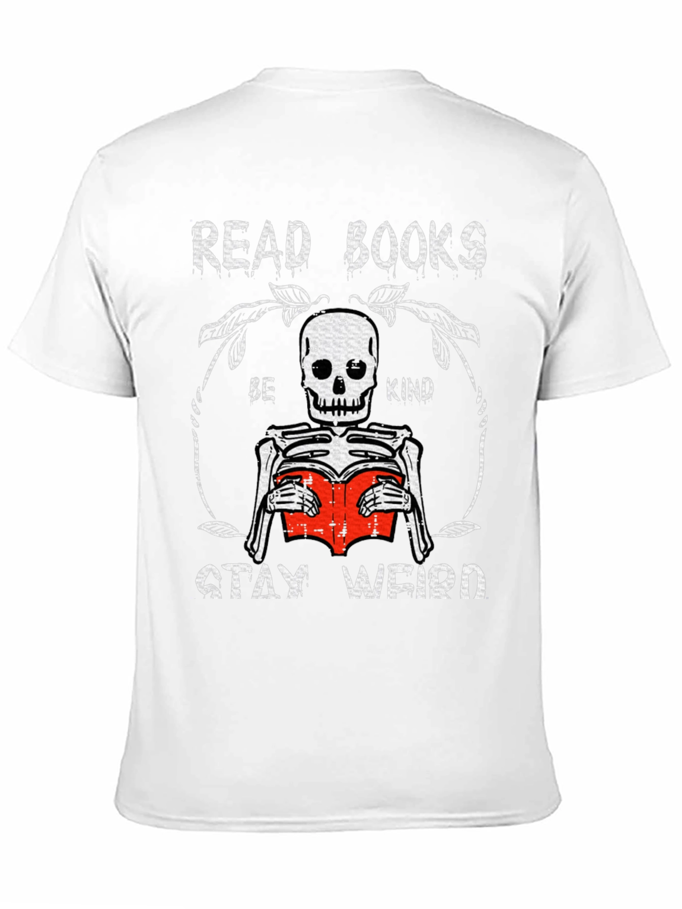 Read Books Be Kind Stay Weird Skeleton T-Shirt