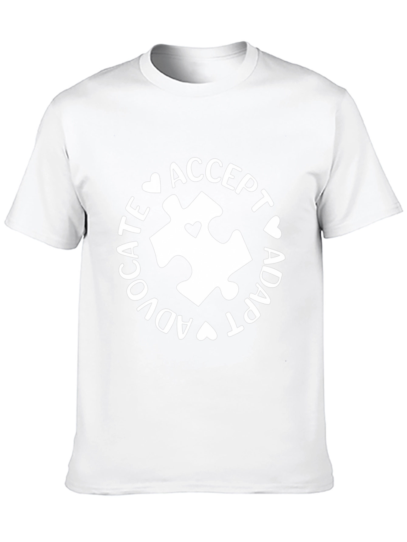 Autism Awareness Tee - Accept Adapt Advocate Puzzle