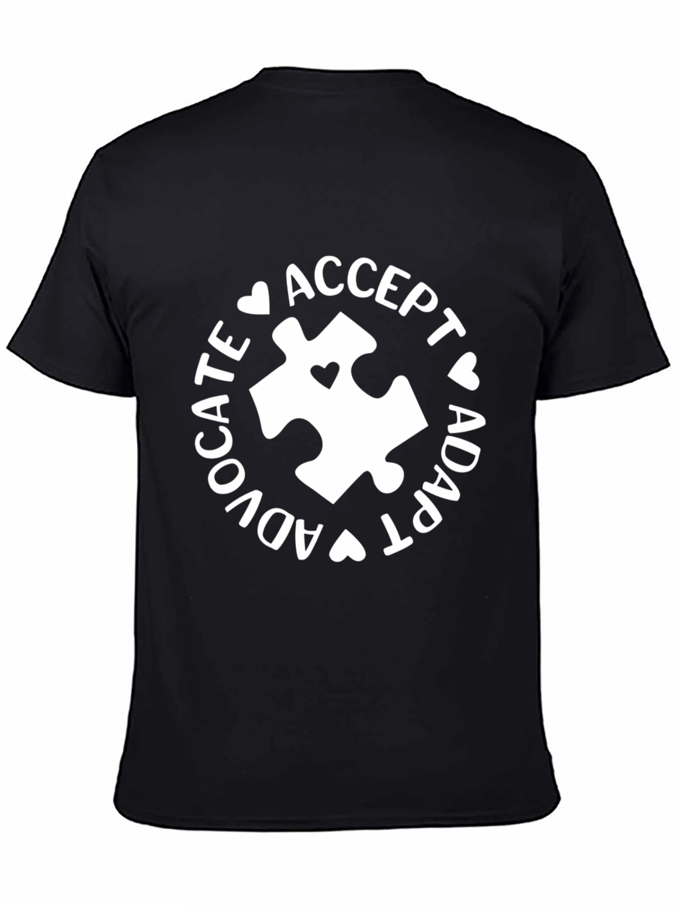 Autism Awareness Tee - Accept Adapt Advocate Puzzle
