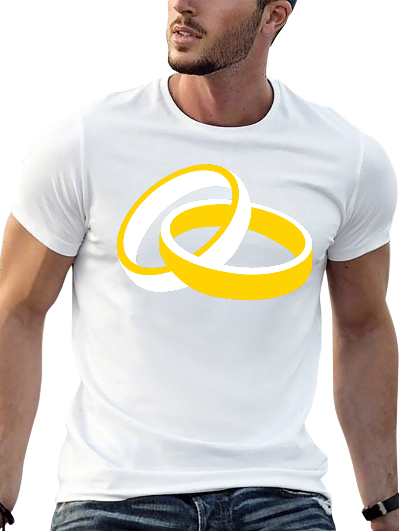 Wedding Ring Graphic Black T-Shirt