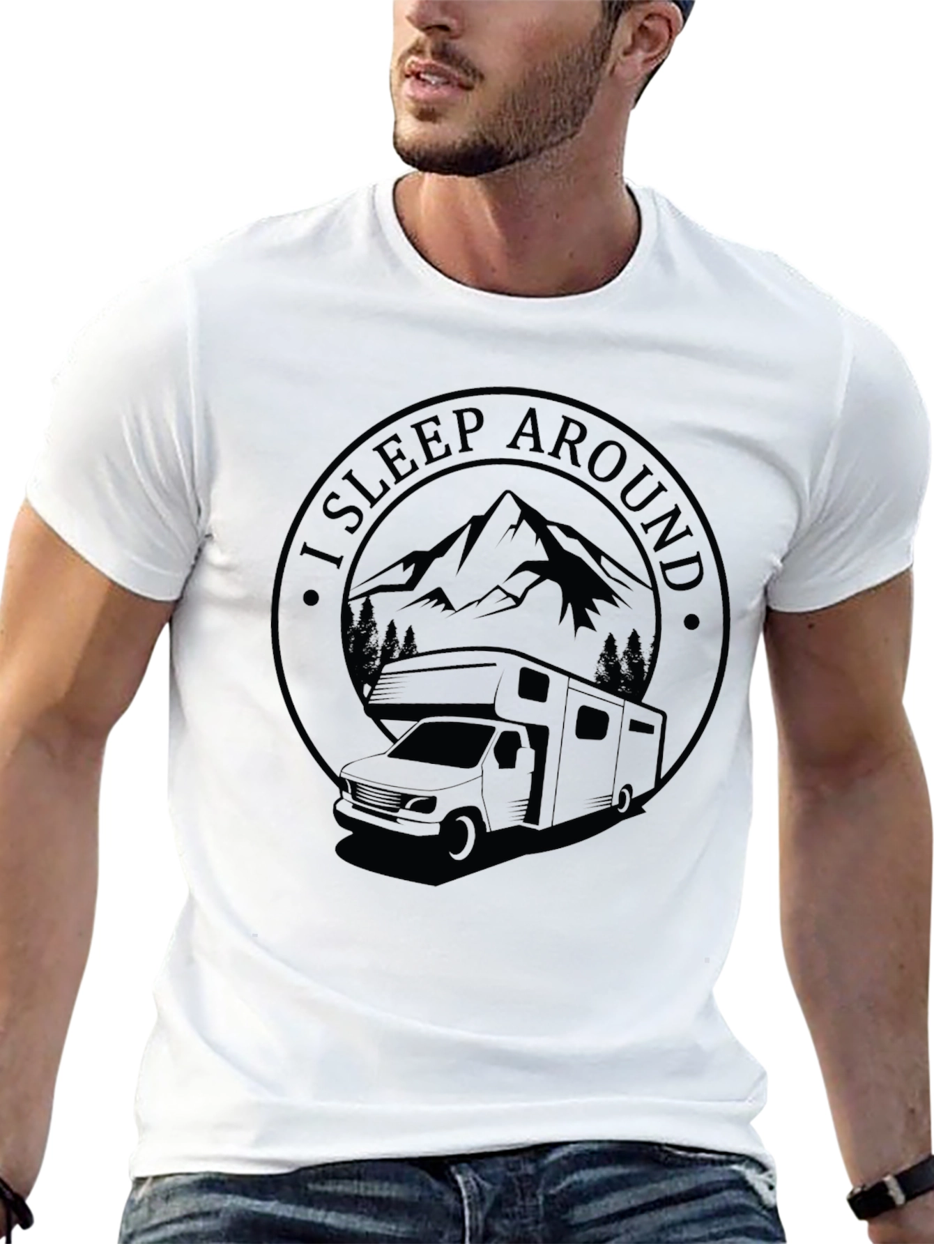 I Sleep Around RV Camping T-Shirt