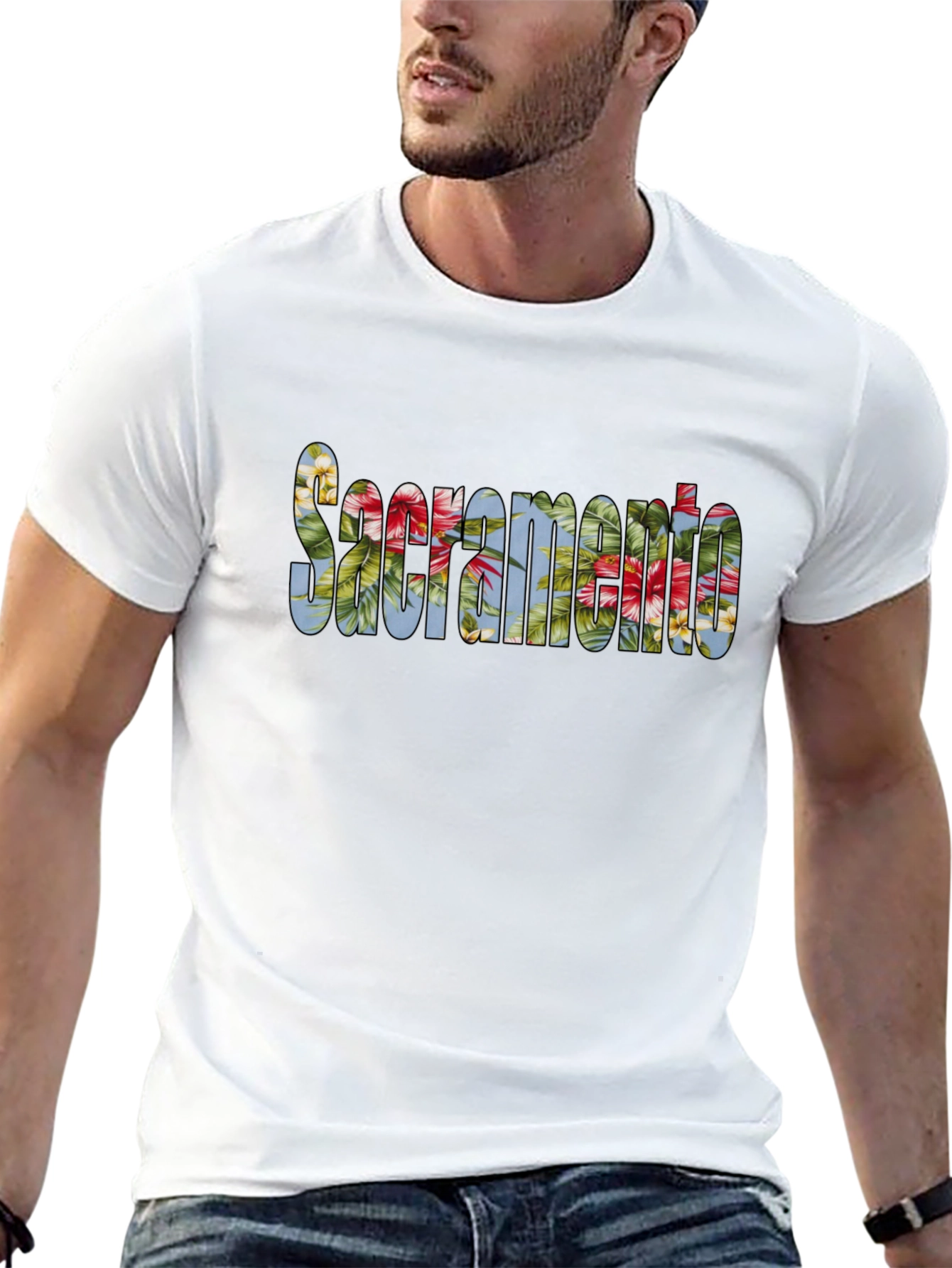 Floral Sacramento Graphic T-Shirt