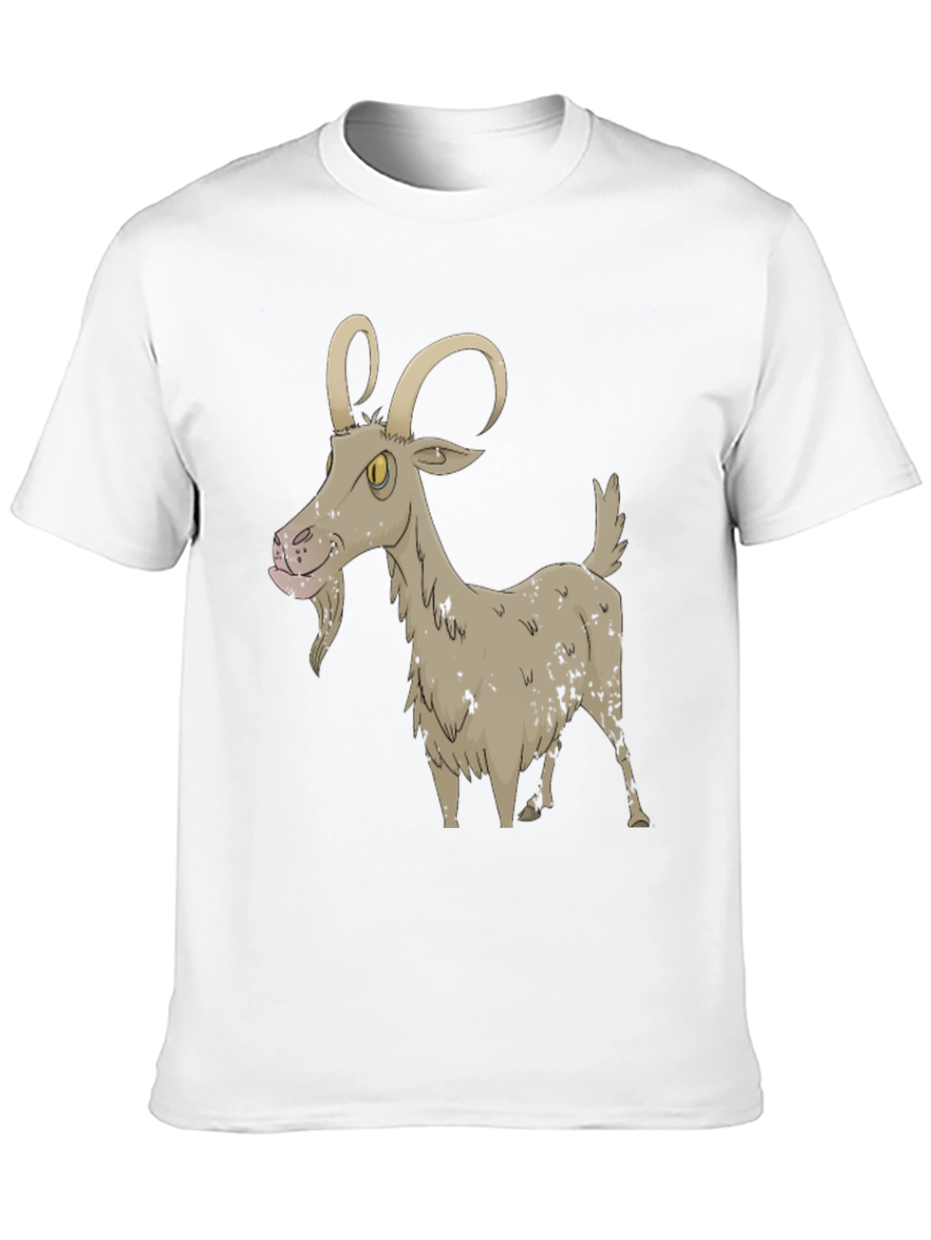 Cartoon Goat Black T-Shirt