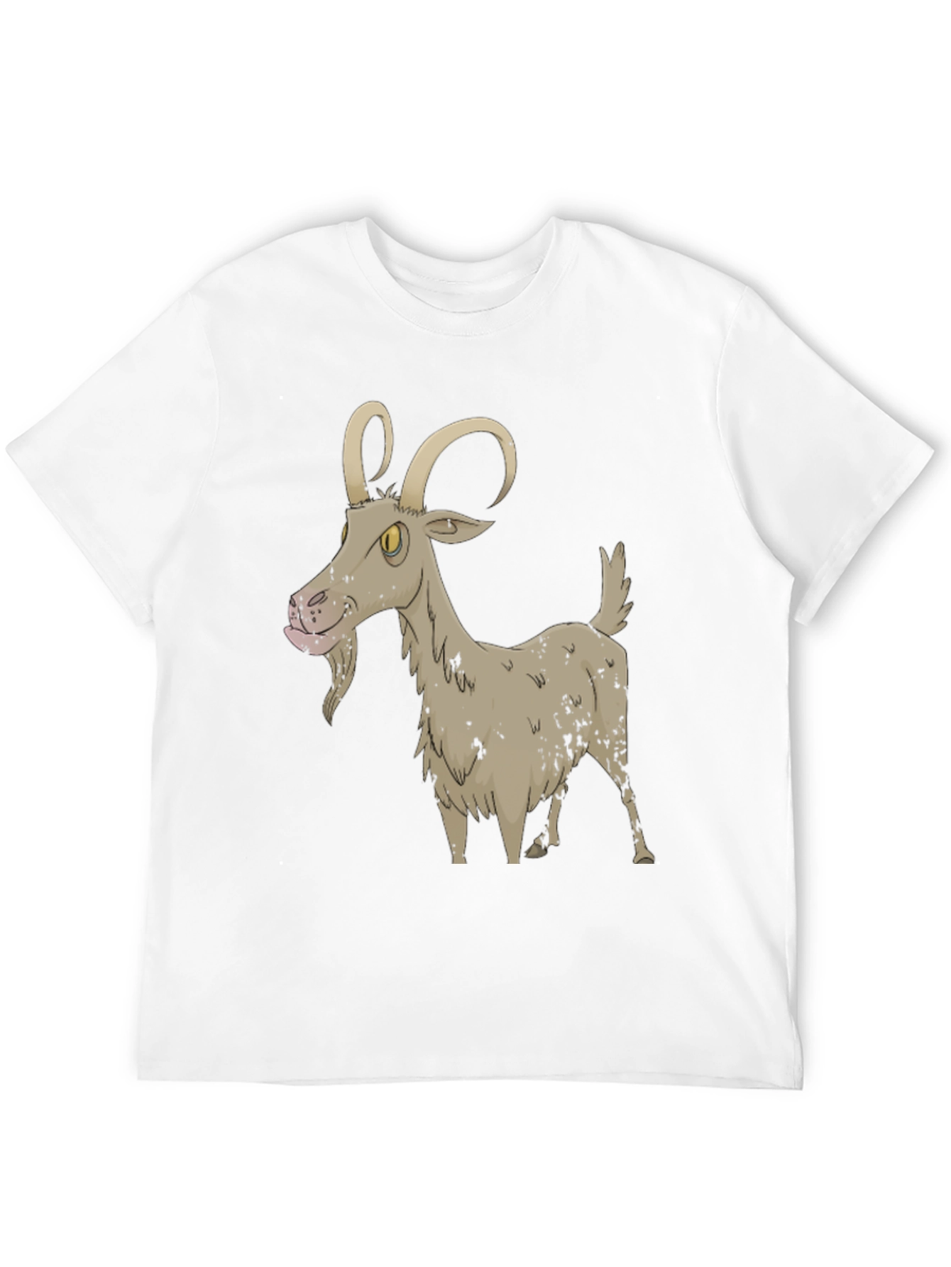 Cartoon Goat Black T-Shirt