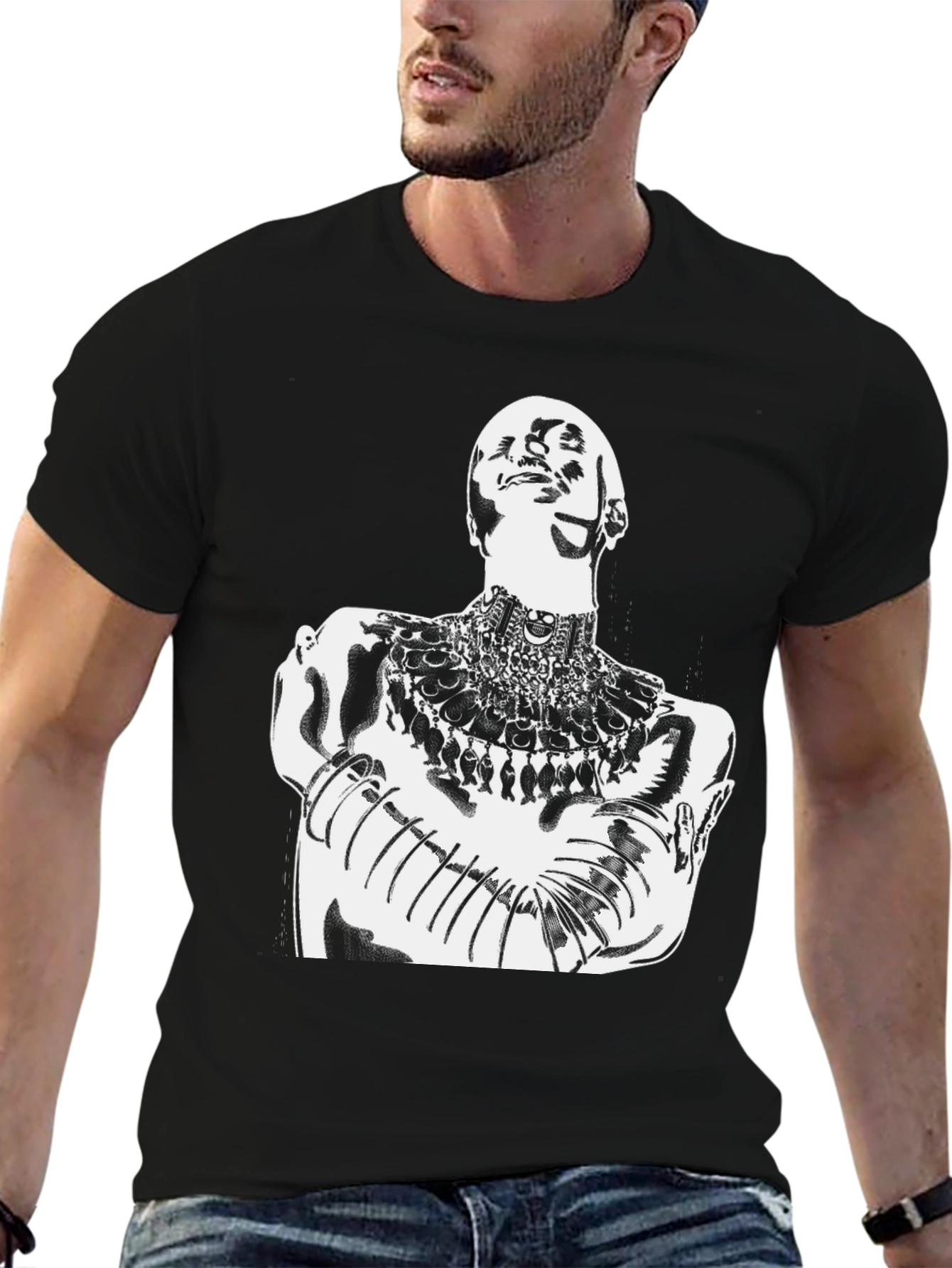Bold Graphic Tee - Striking Figure Print
