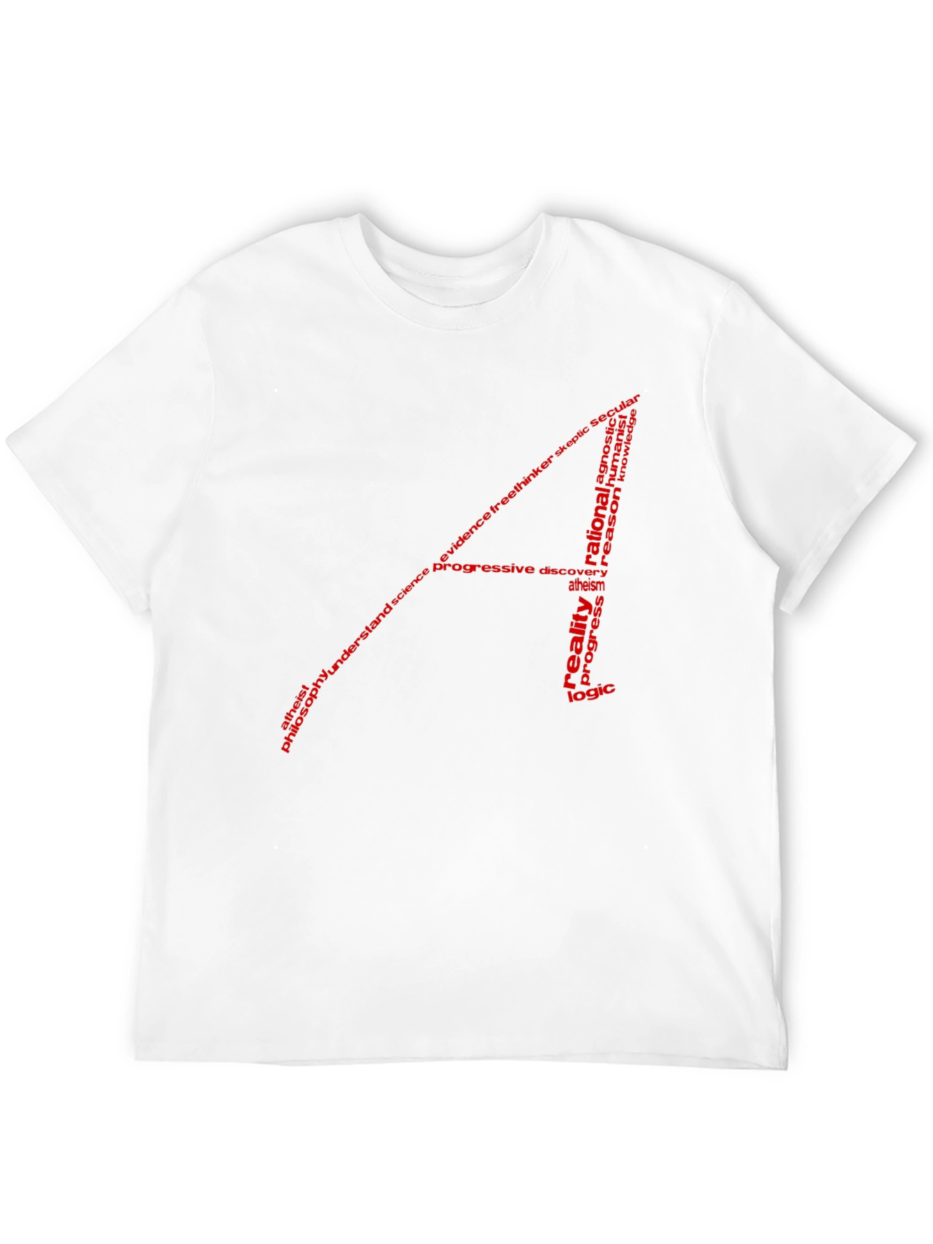 Atheist Word Cloud T-Shirt - Black
