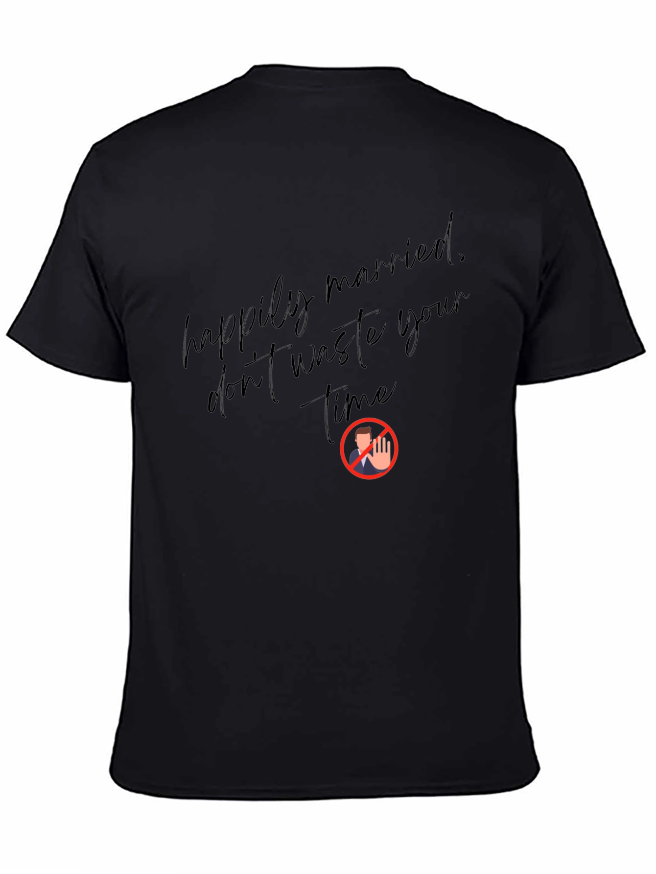 Happily Married Black Graphic Tee