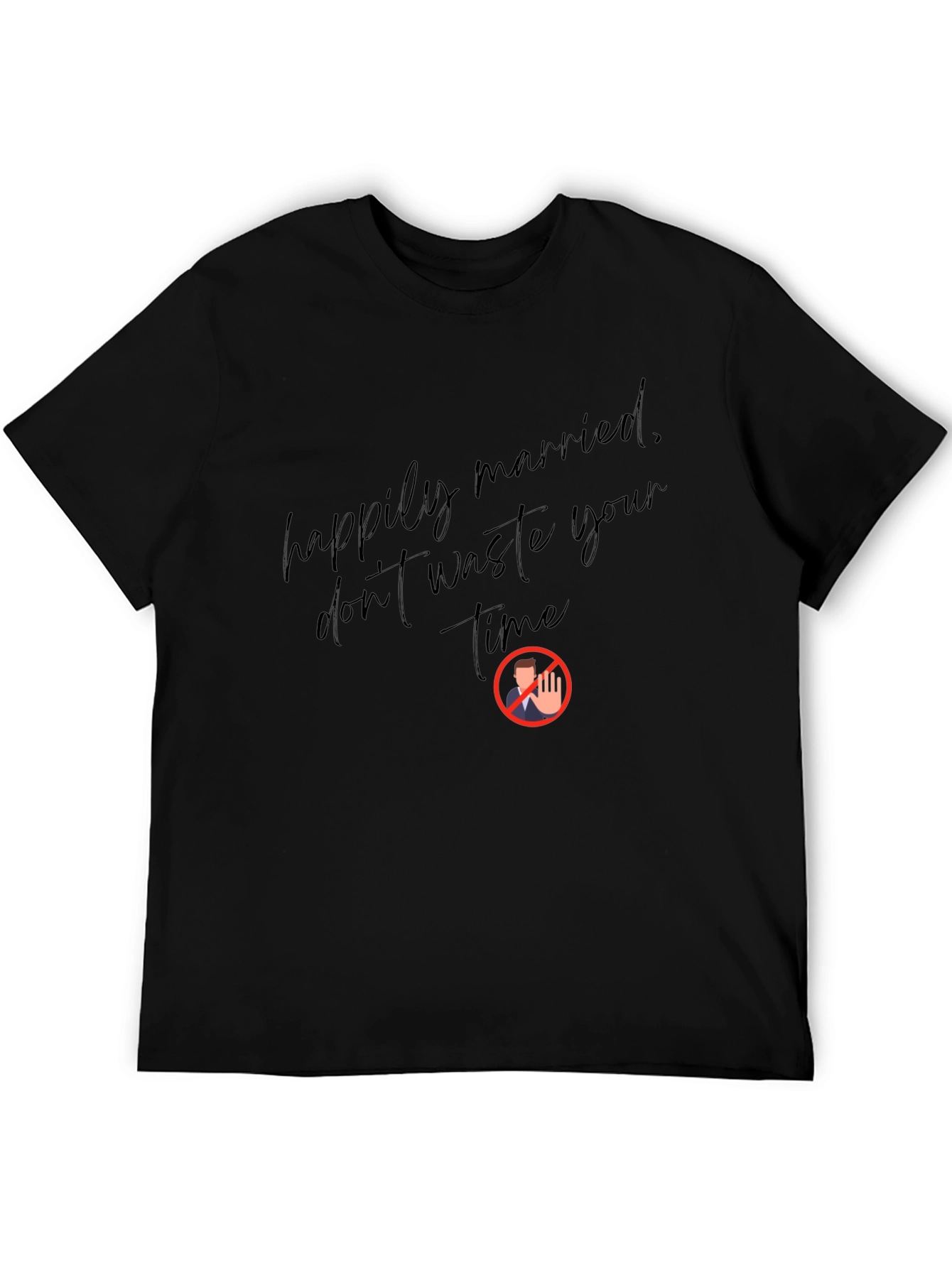 Happily Married Black Graphic Tee