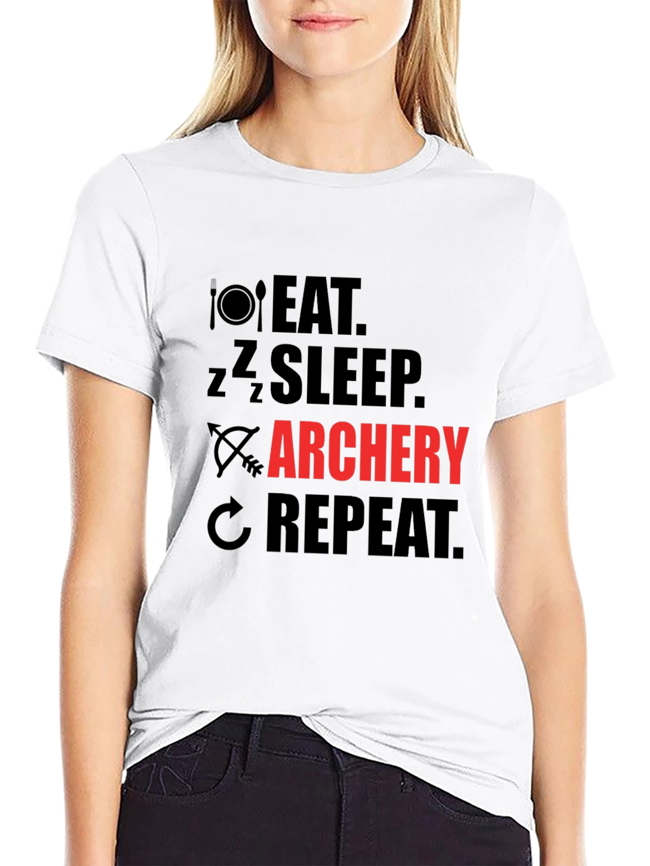 Eat Sleep Archery Repeat Graphic T-Shirt