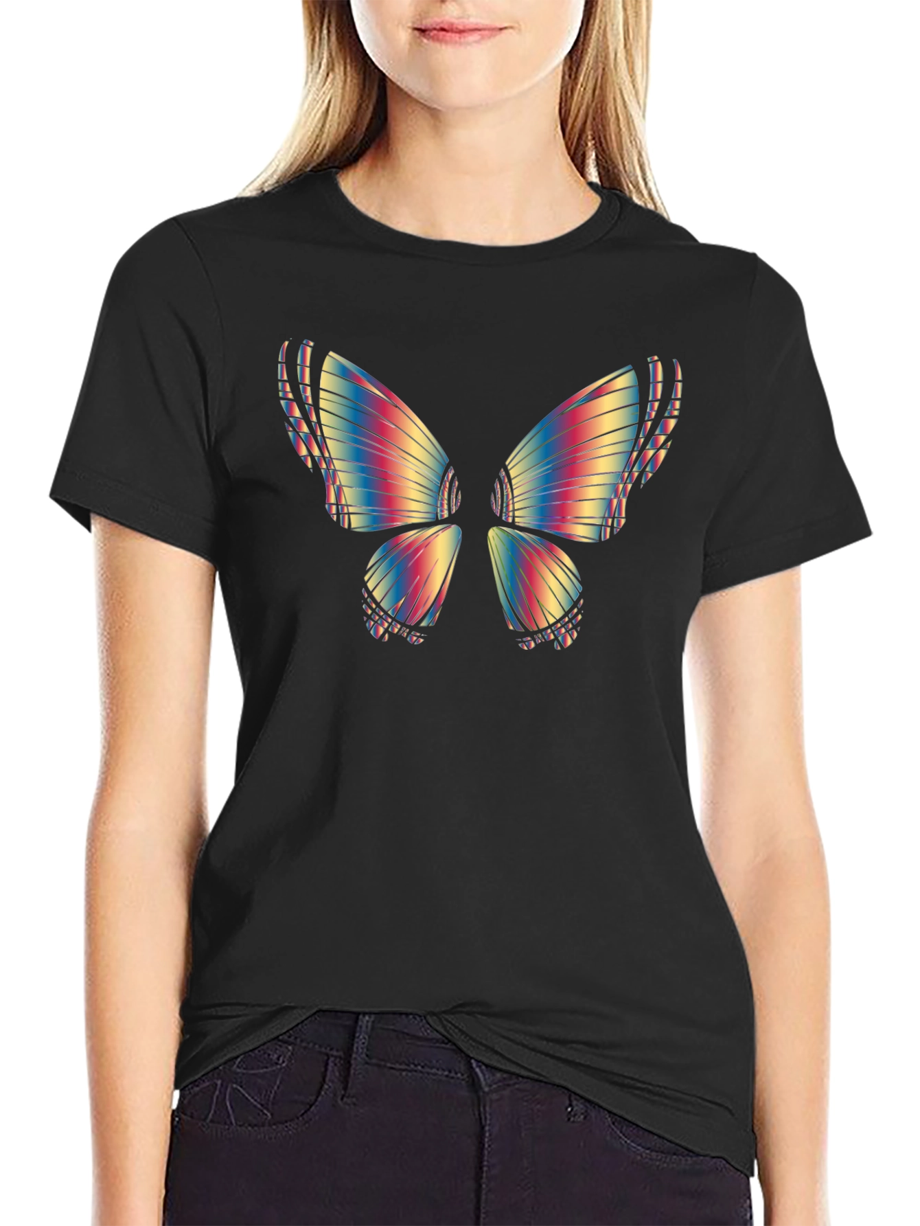Rainbow Butterfly Graphic Tee