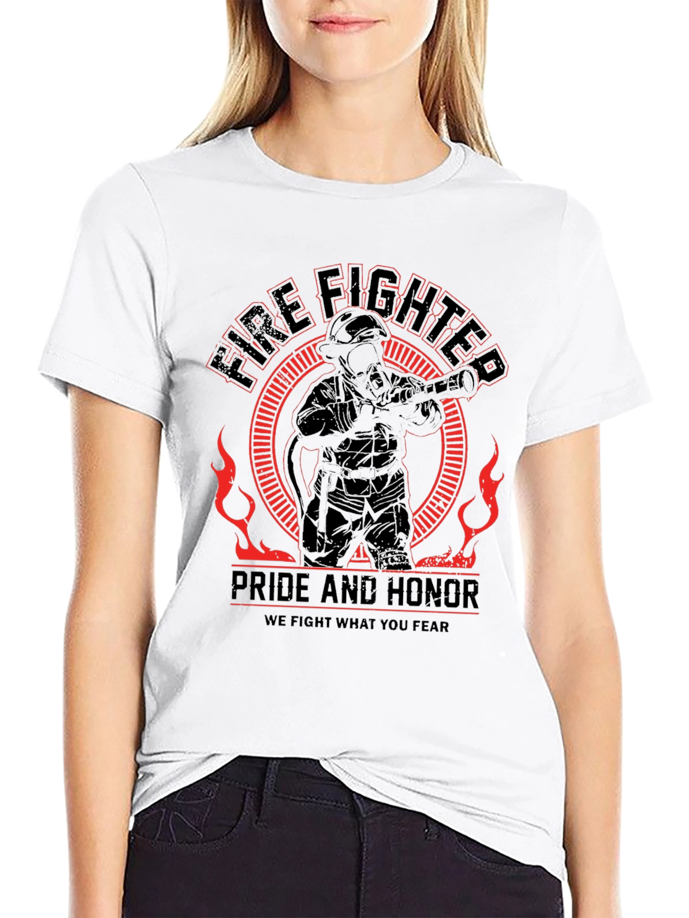 Firefighter Pride Honor Graphic T-Shirt