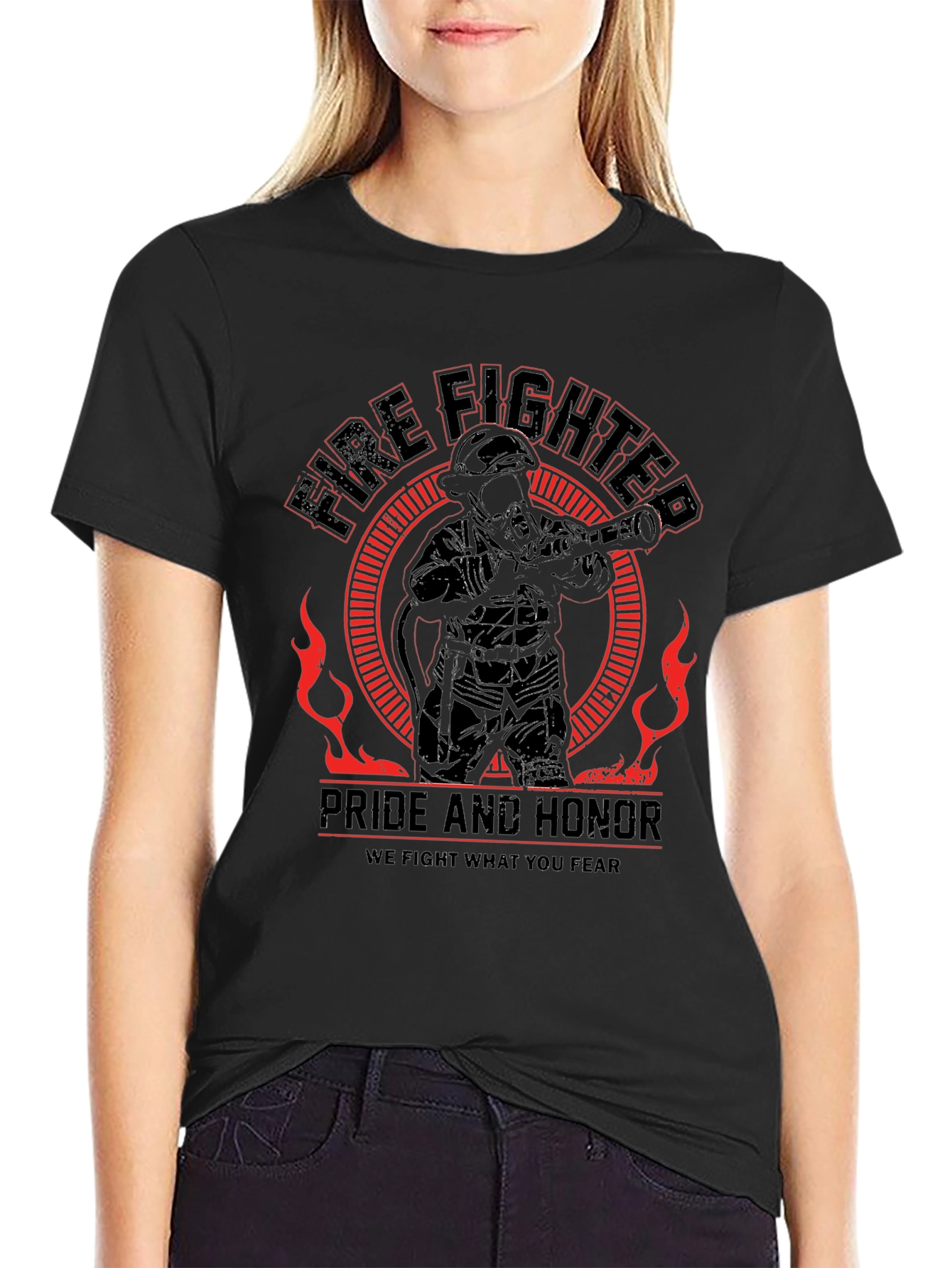 Firefighter Pride Honor Graphic T-Shirt