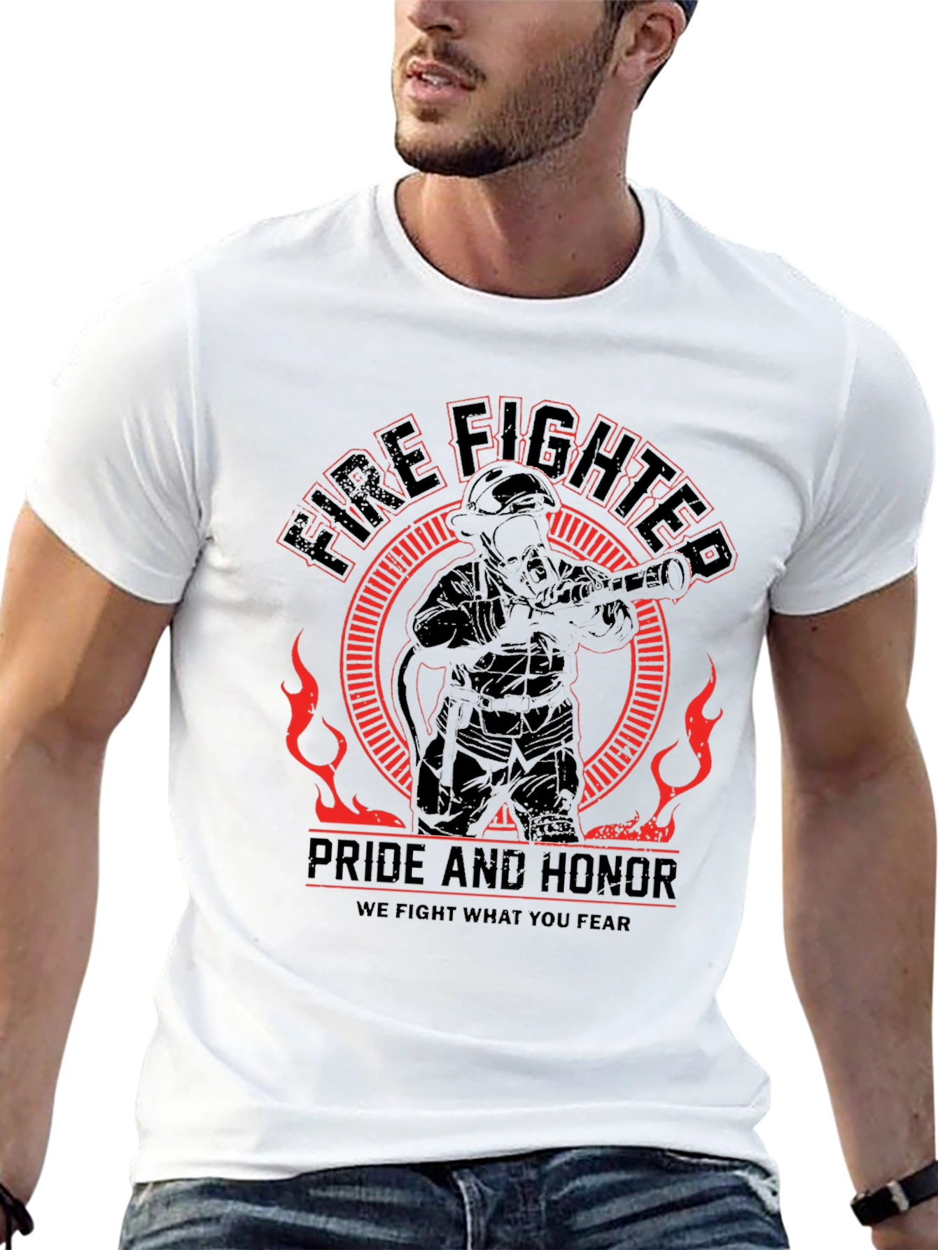 Firefighter Pride Honor Graphic T-Shirt