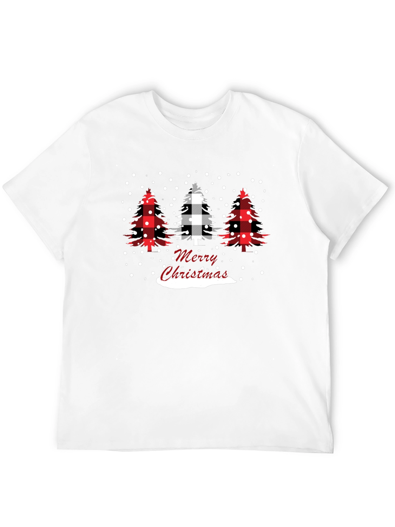 Merry Christmas Buffalo Plaid Tree T-Shirt