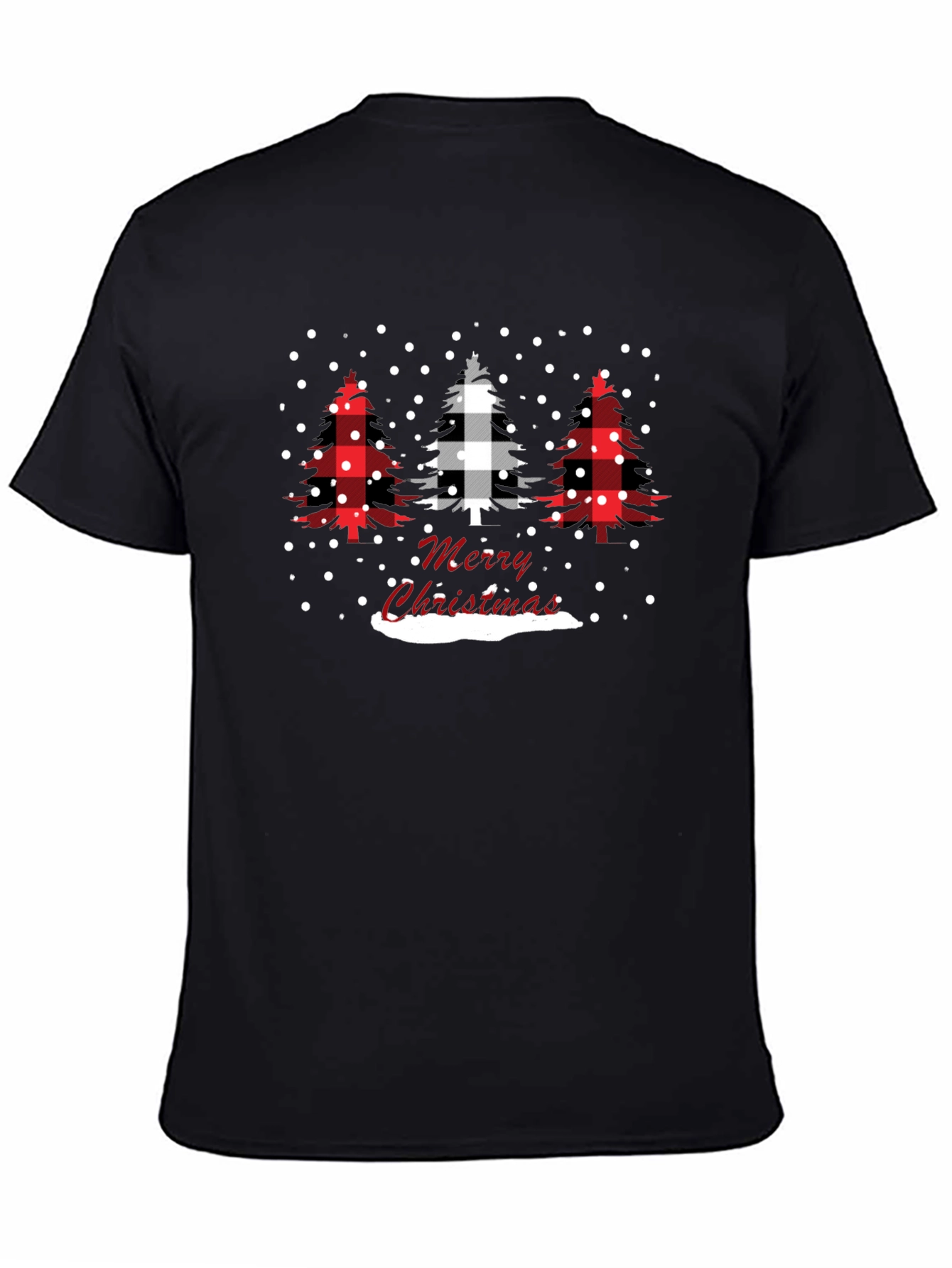 Merry Christmas Buffalo Plaid Tree T-Shirt
