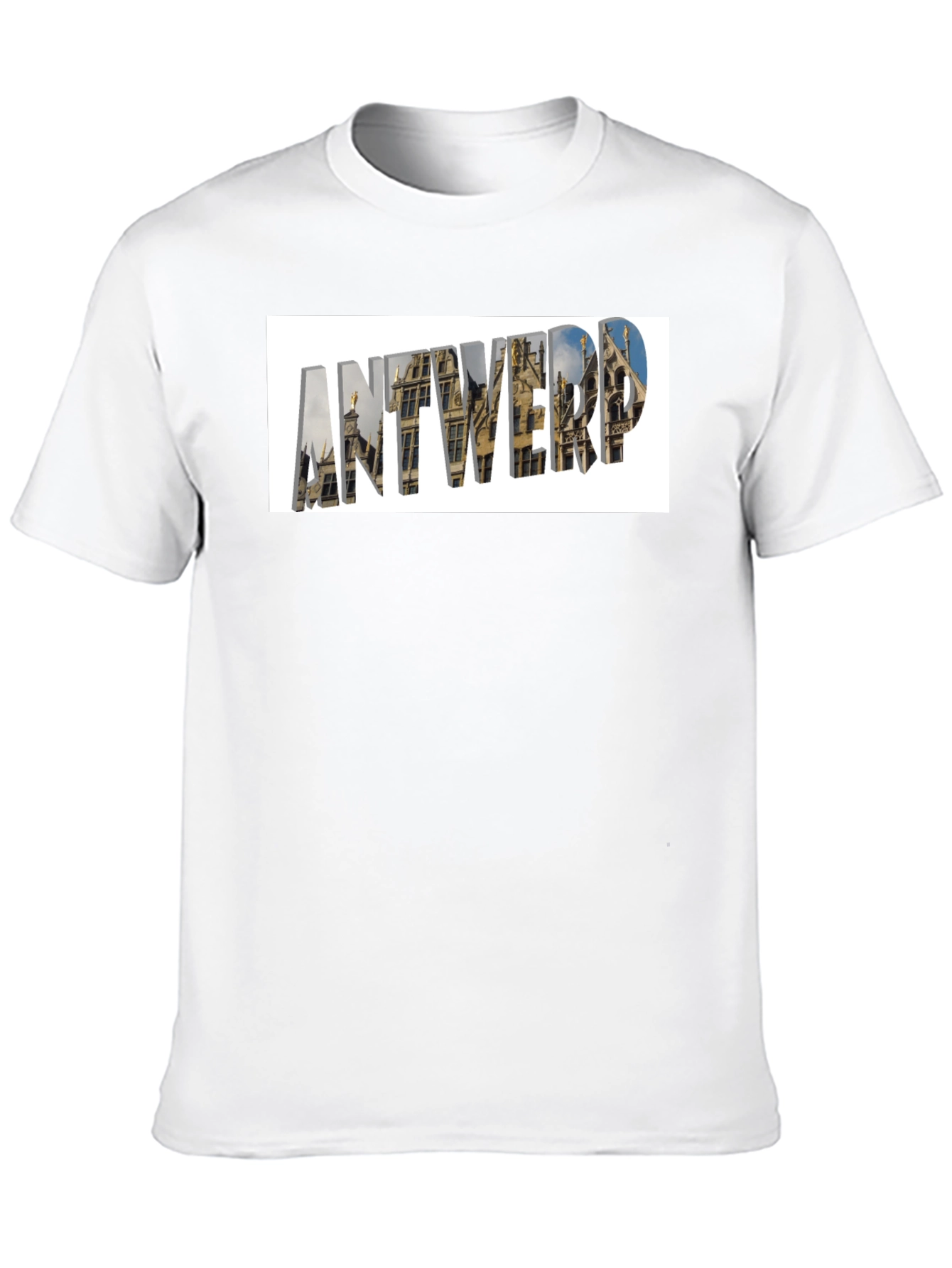 Antwerp Cityscape Graphic T-Shirt - Black