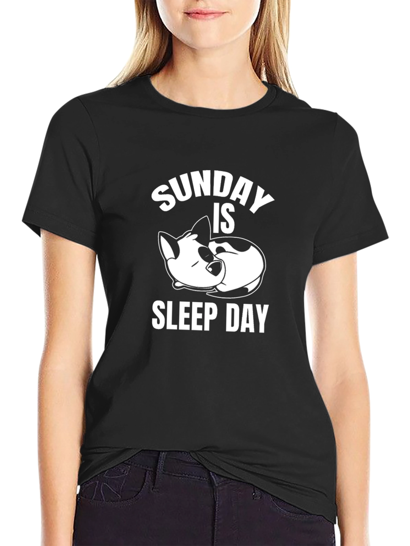 Sunday Sleep Day Graphic Tee - Relaxed Comfort