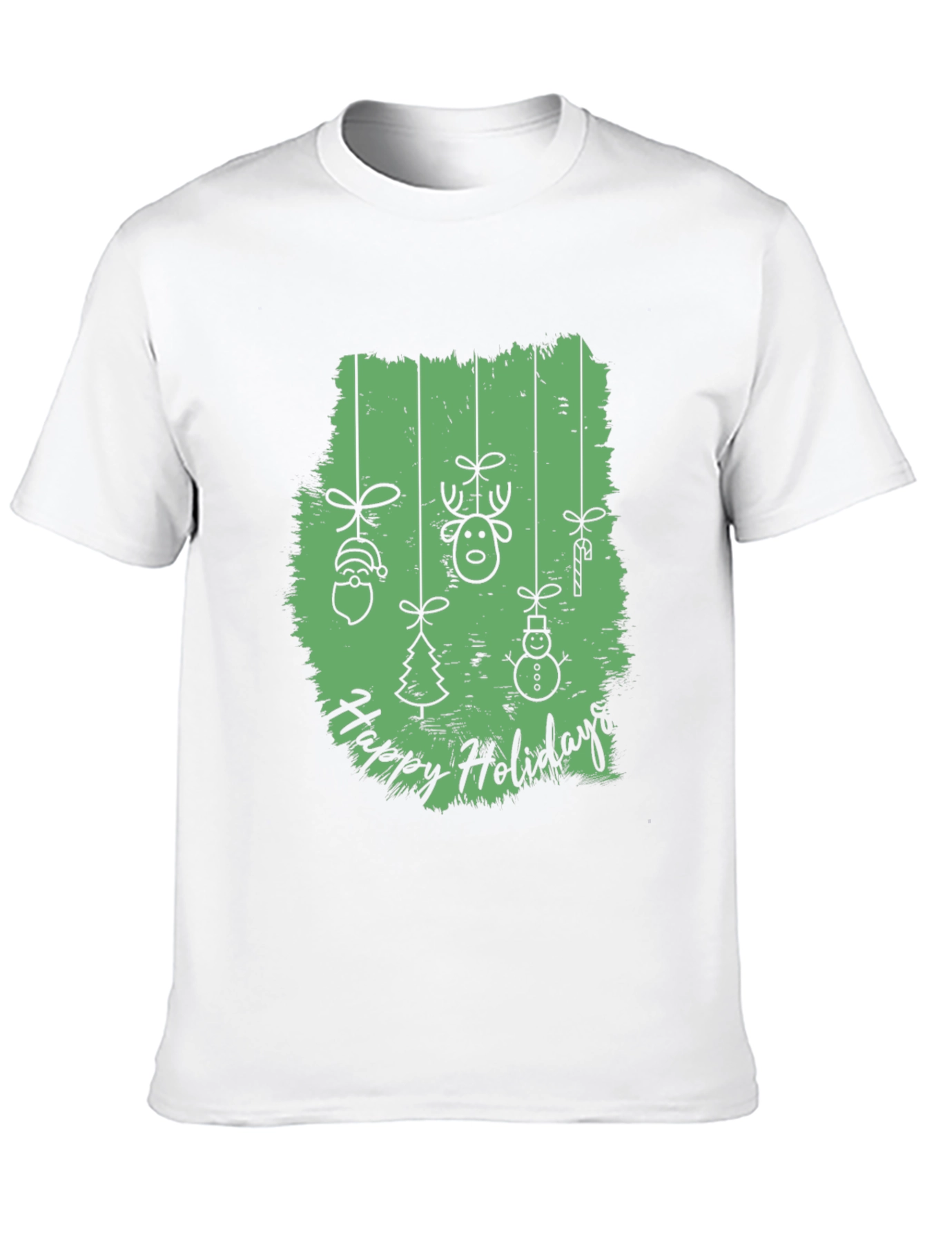 Happy Holidays Graphic Print Crew Neck T-Shirt