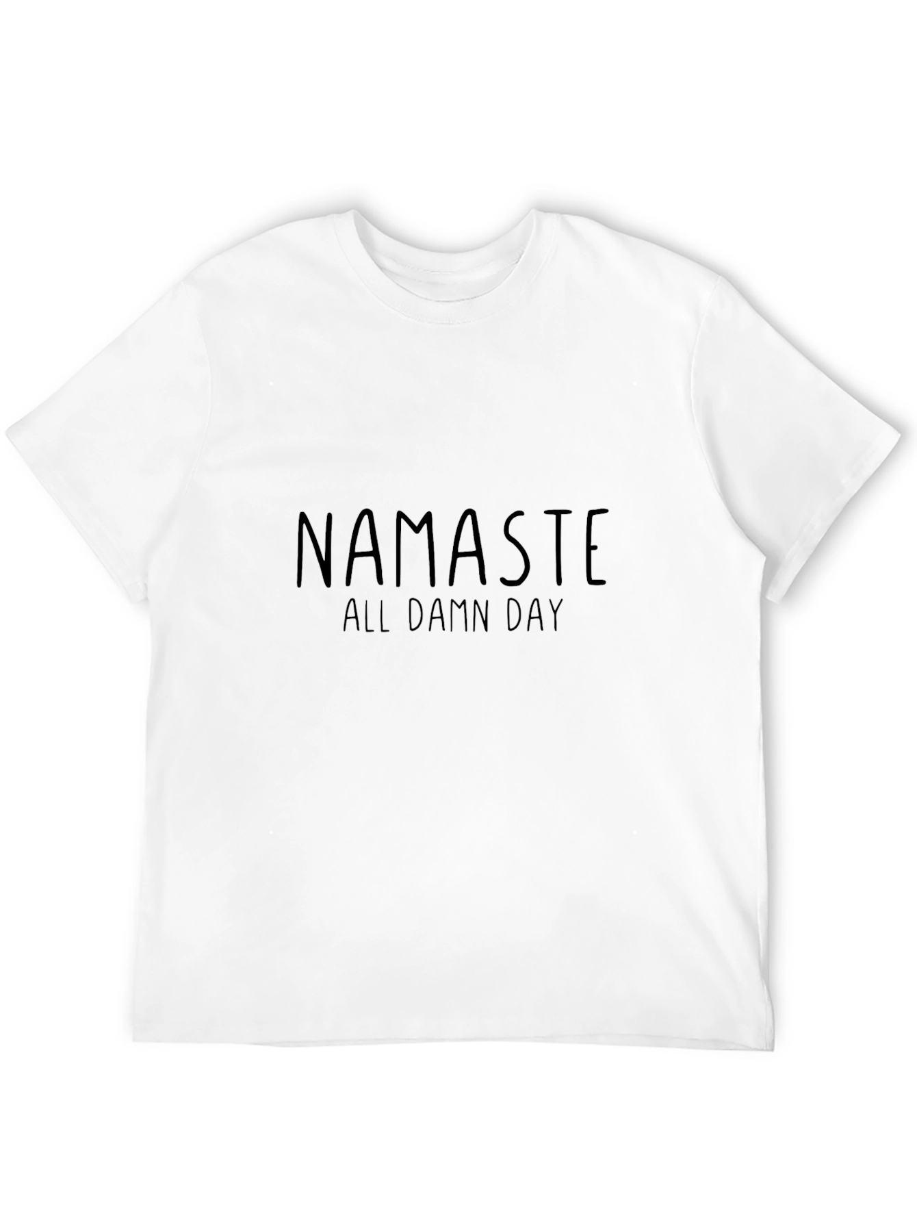 Namaste All Damn Day Black Graphic T-Shirt
