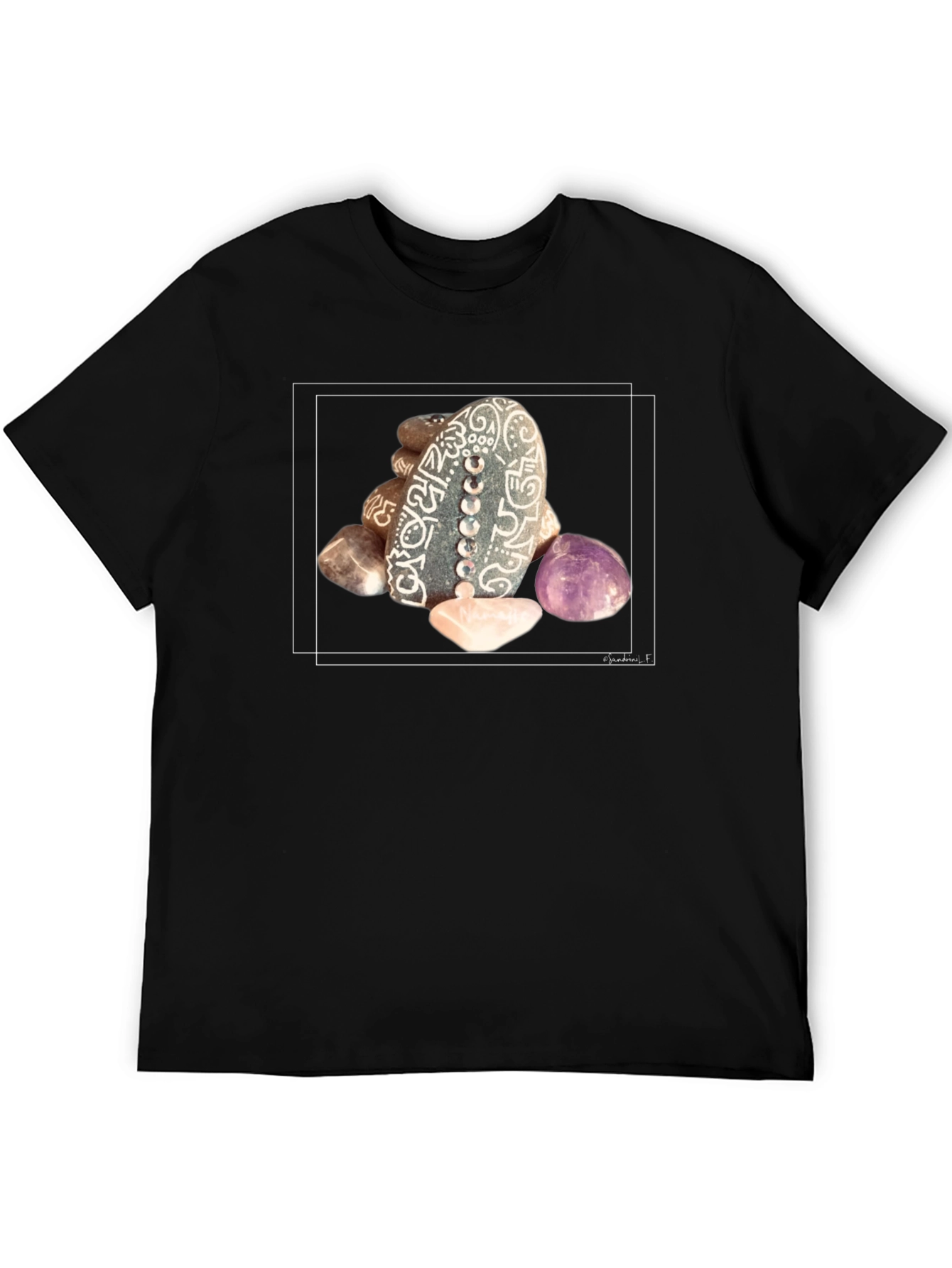 Mystic Stones Graphic T-Shirt - Artistic Zen Design