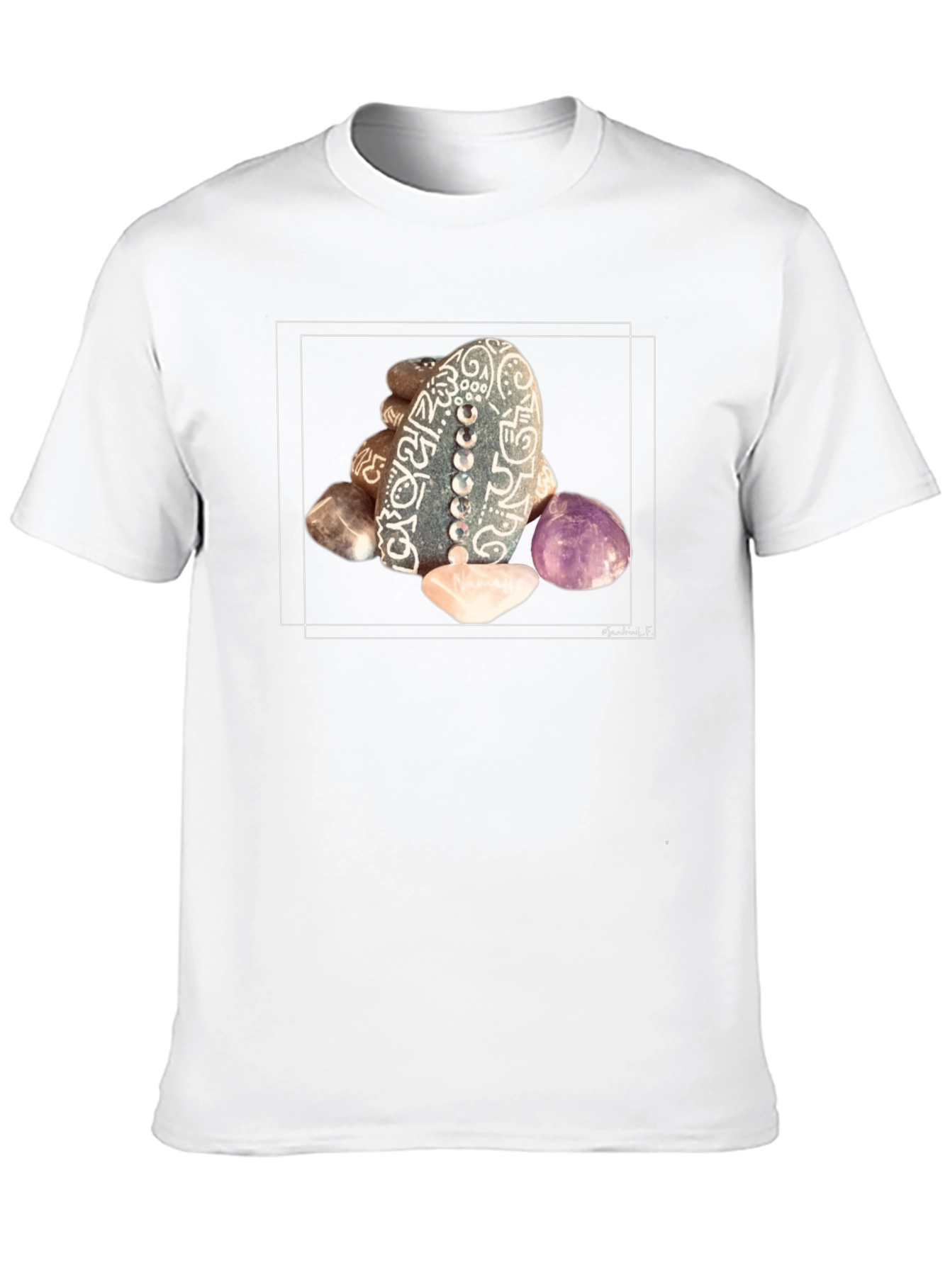 Mystic Stones Graphic T-Shirt - Artistic Zen Design