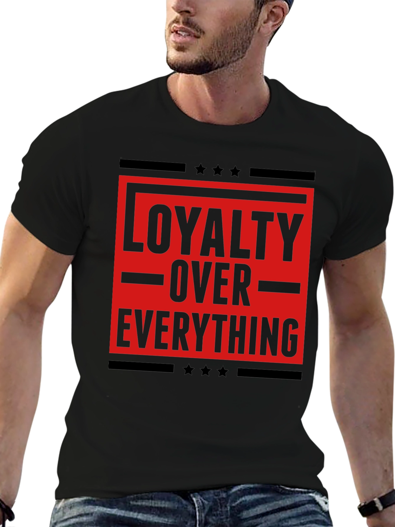 Loyalty Over Everything Graphic Tee - Mens Black T-Shirt