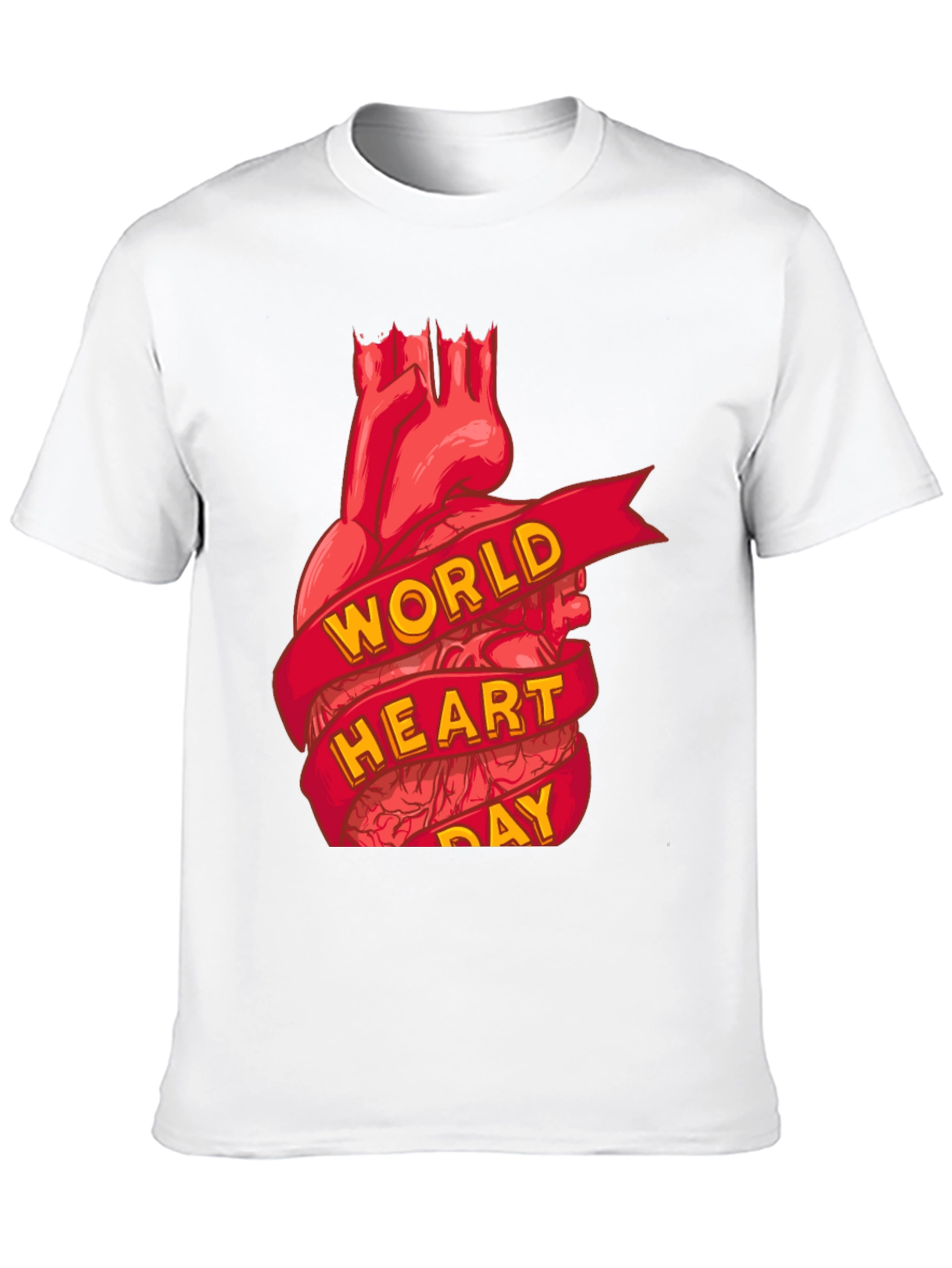 World Heart Day T-Shirt: Anatomical Heart Tee