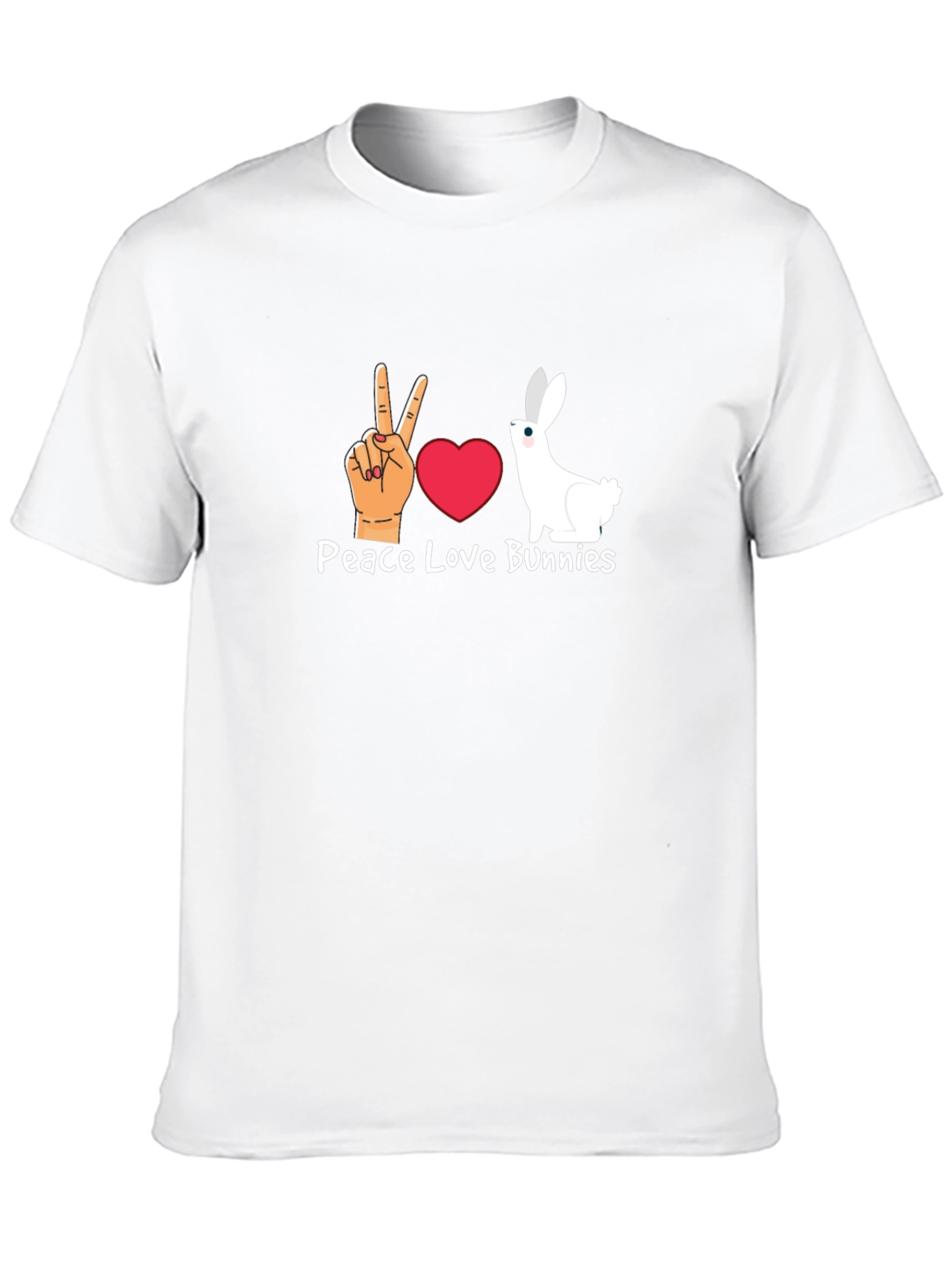Peace Love Bunnies Graphic T-Shirt