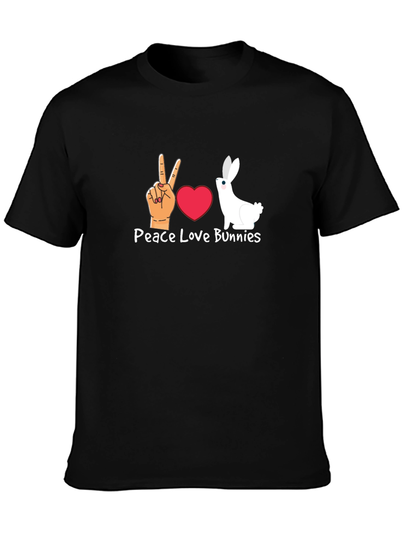 Peace Love Bunnies Graphic T-Shirt