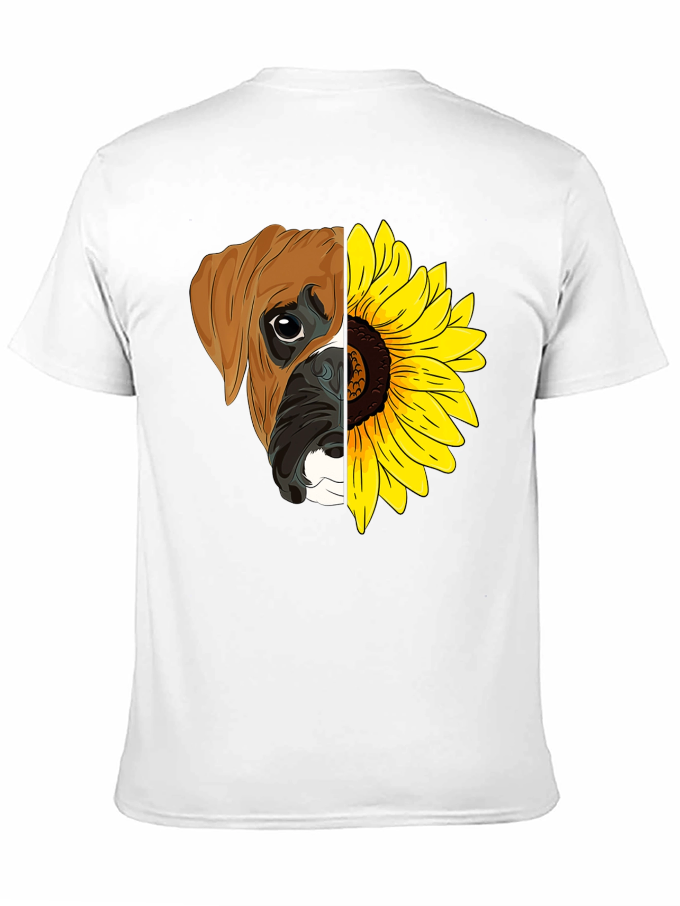 Dog & Sunflower Graphic T-Shirt