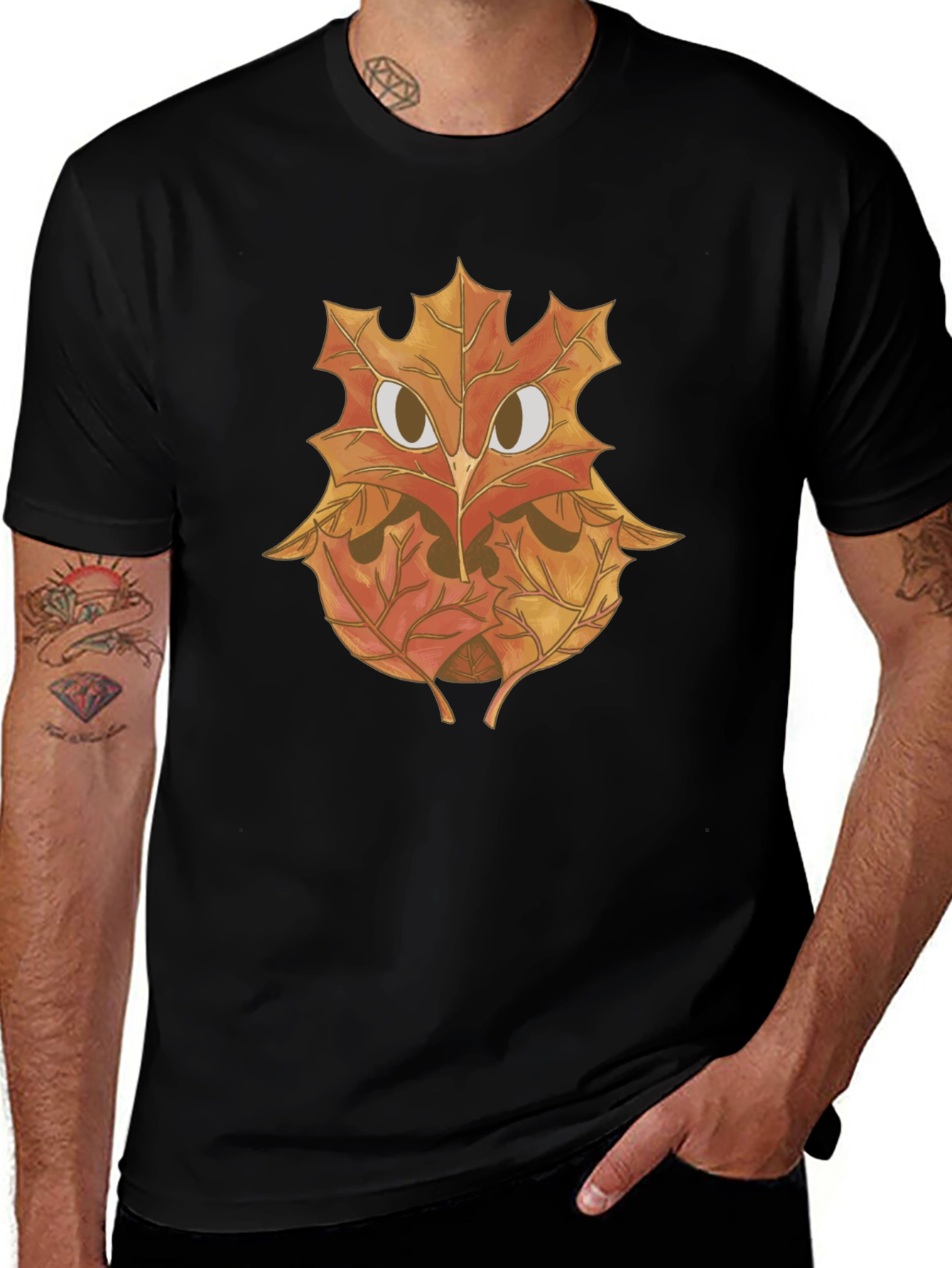 Autumn Owl Graphic Tee - Nature Inspired Design