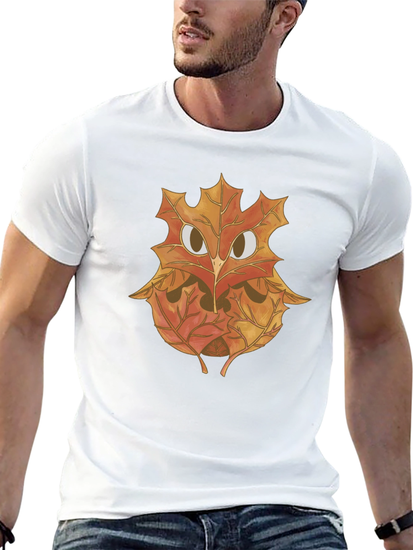 Autumn Owl Graphic Tee - Nature Inspired Design